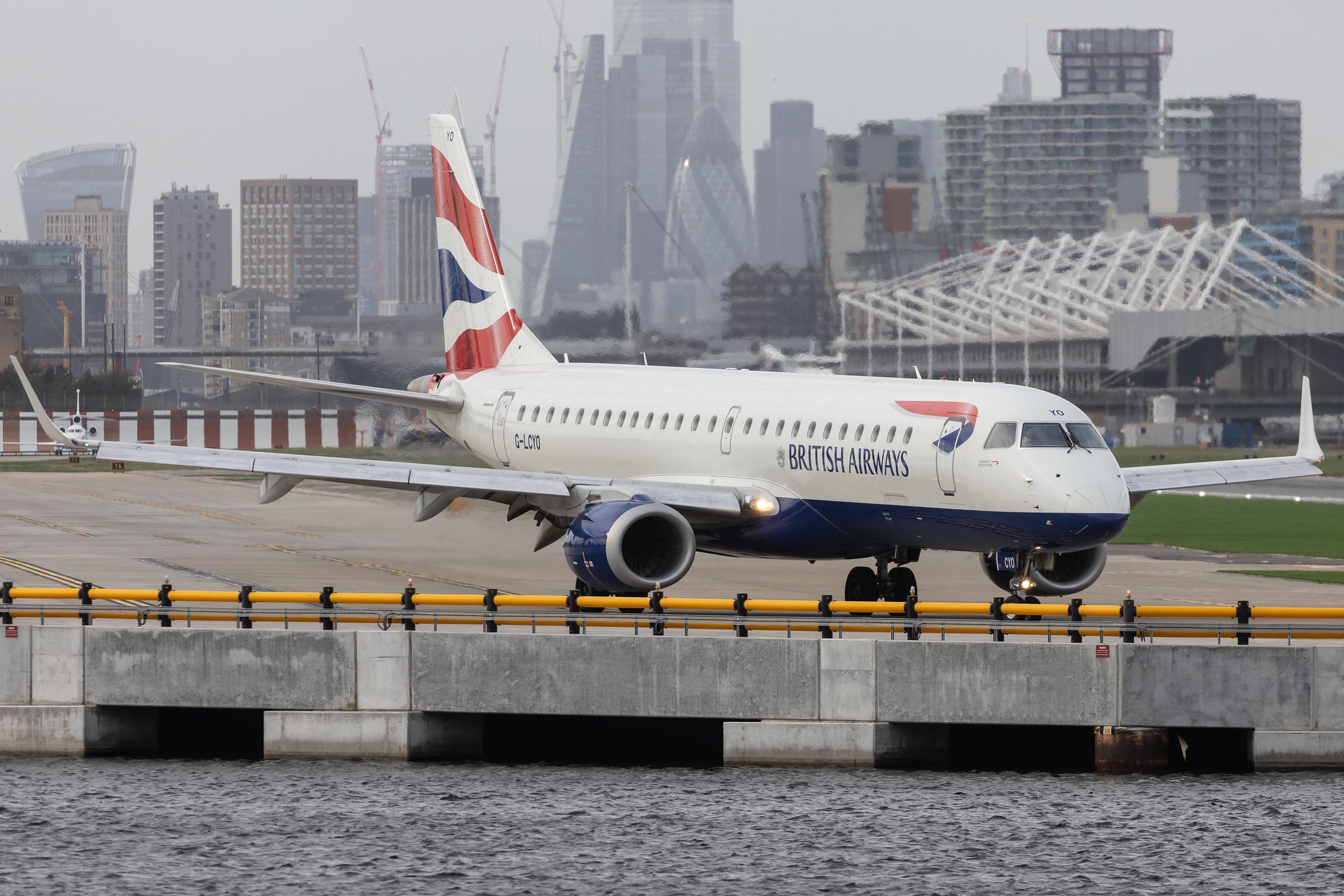 London City Airport: British Airways (BA / BAW) | Operator: BA CityFlyer | E190 | G-LCYO | MSN 19000430