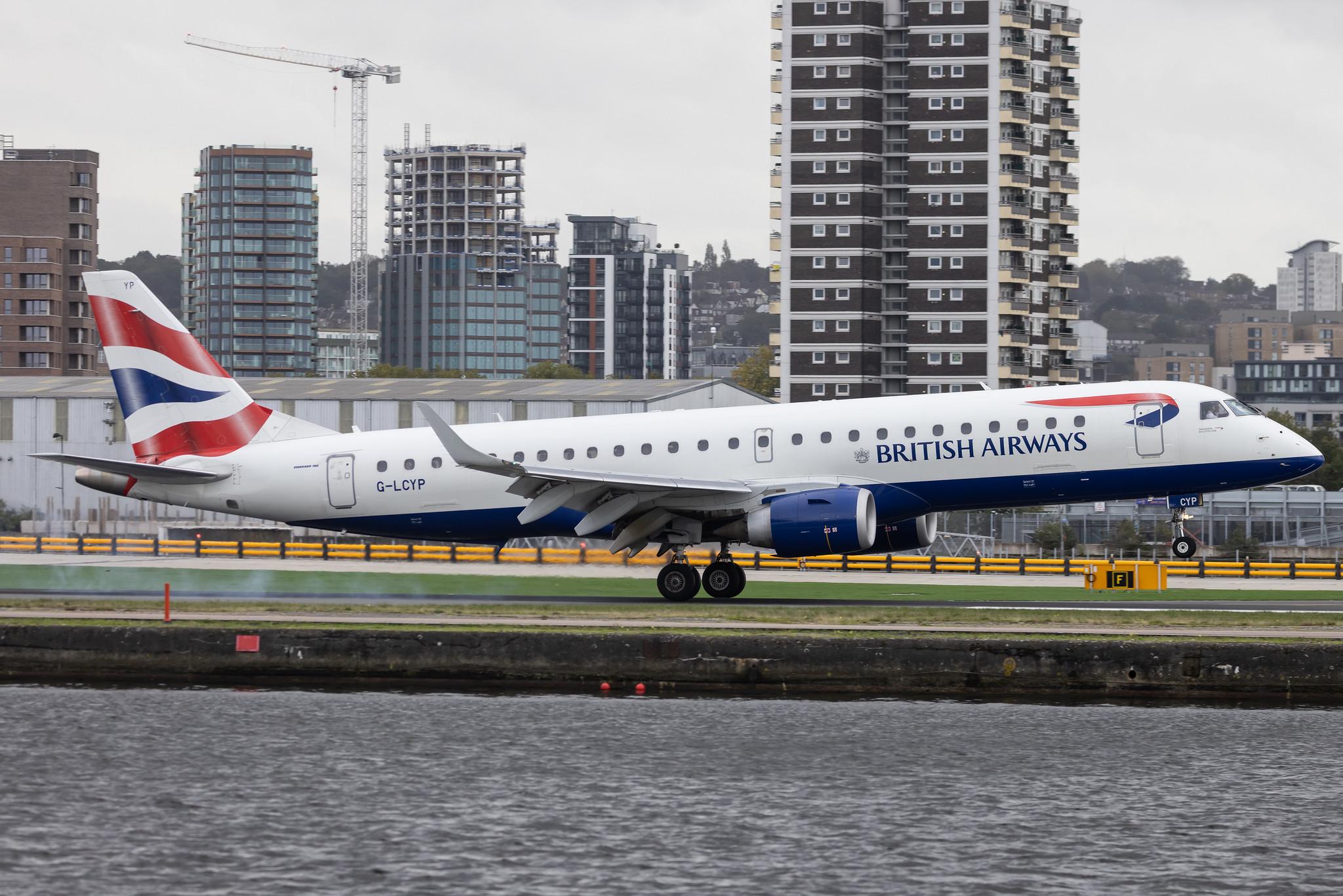 London City Airport: British Airways (BA / BAW) | Operator: BA CityFlyer | E190 | G-LCYP | MSN 19000443