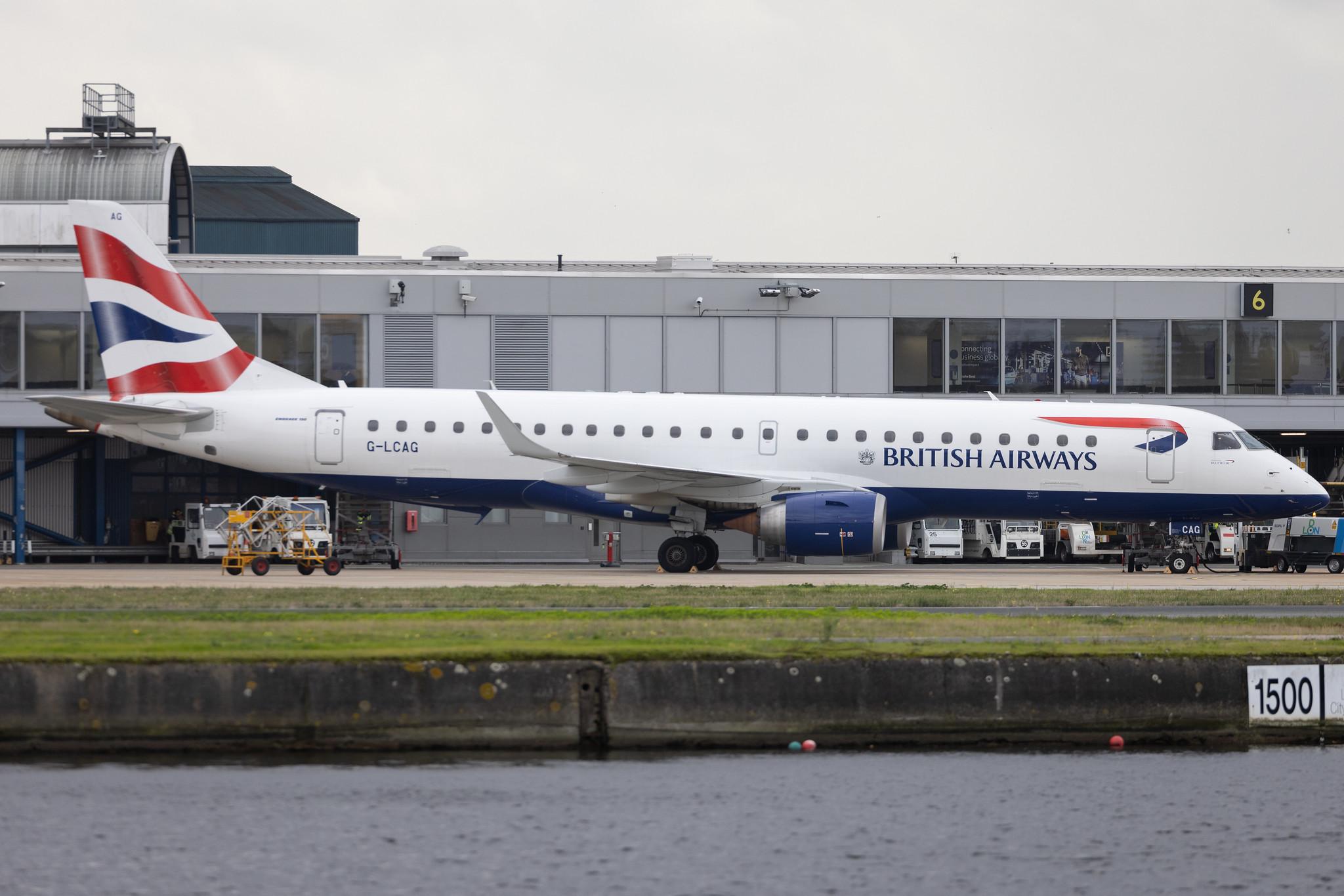 London City Airport: British Airways (BA / BAW) | Operator: BA CityFlyer | Embraer E190SR E190 | G-LCAG | MSN 19000560