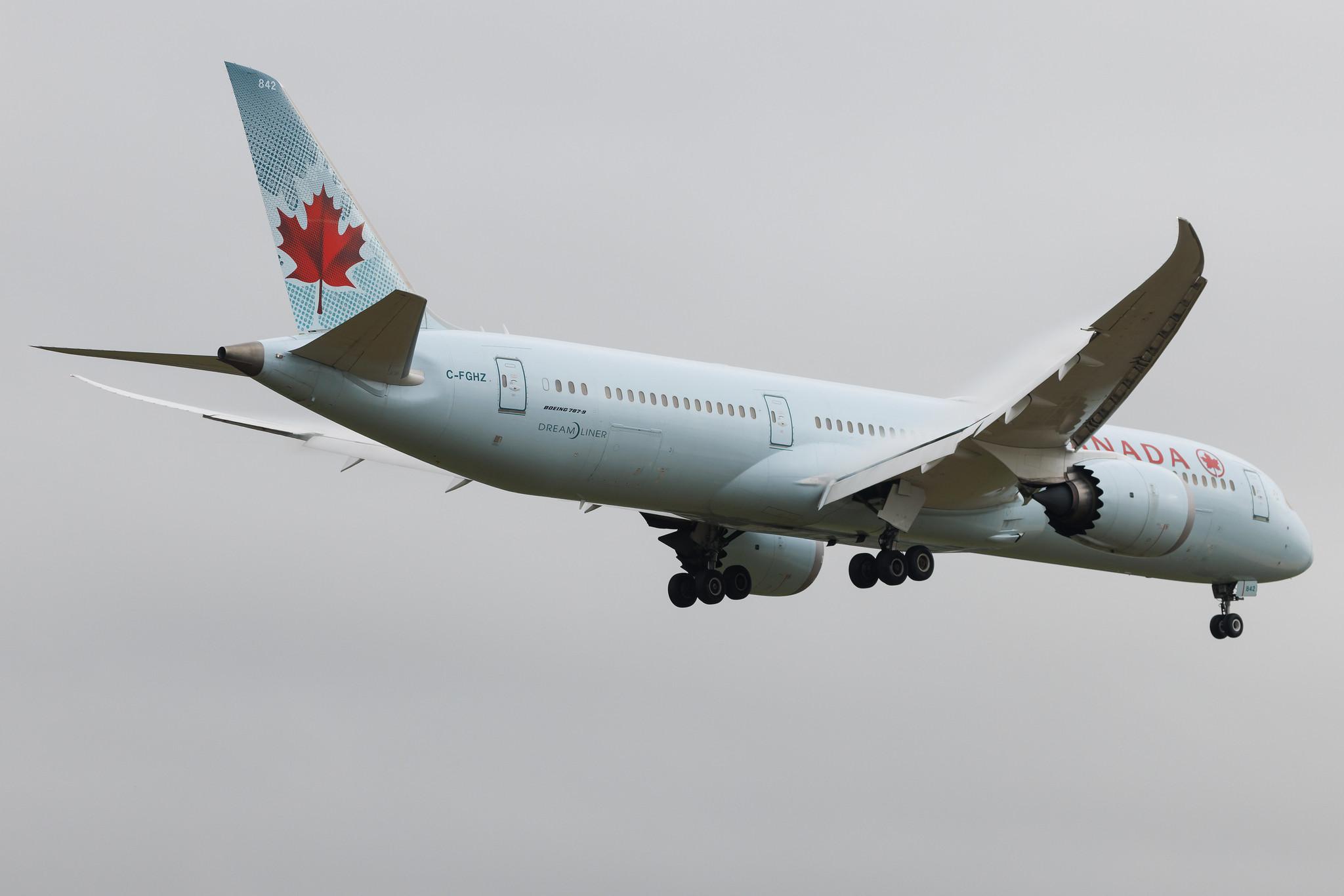 London Heathrow: Air Canada (AC / ACA) | Boeing 787-9 Dreamliner B789 | C-FGHZ | MSN 37169