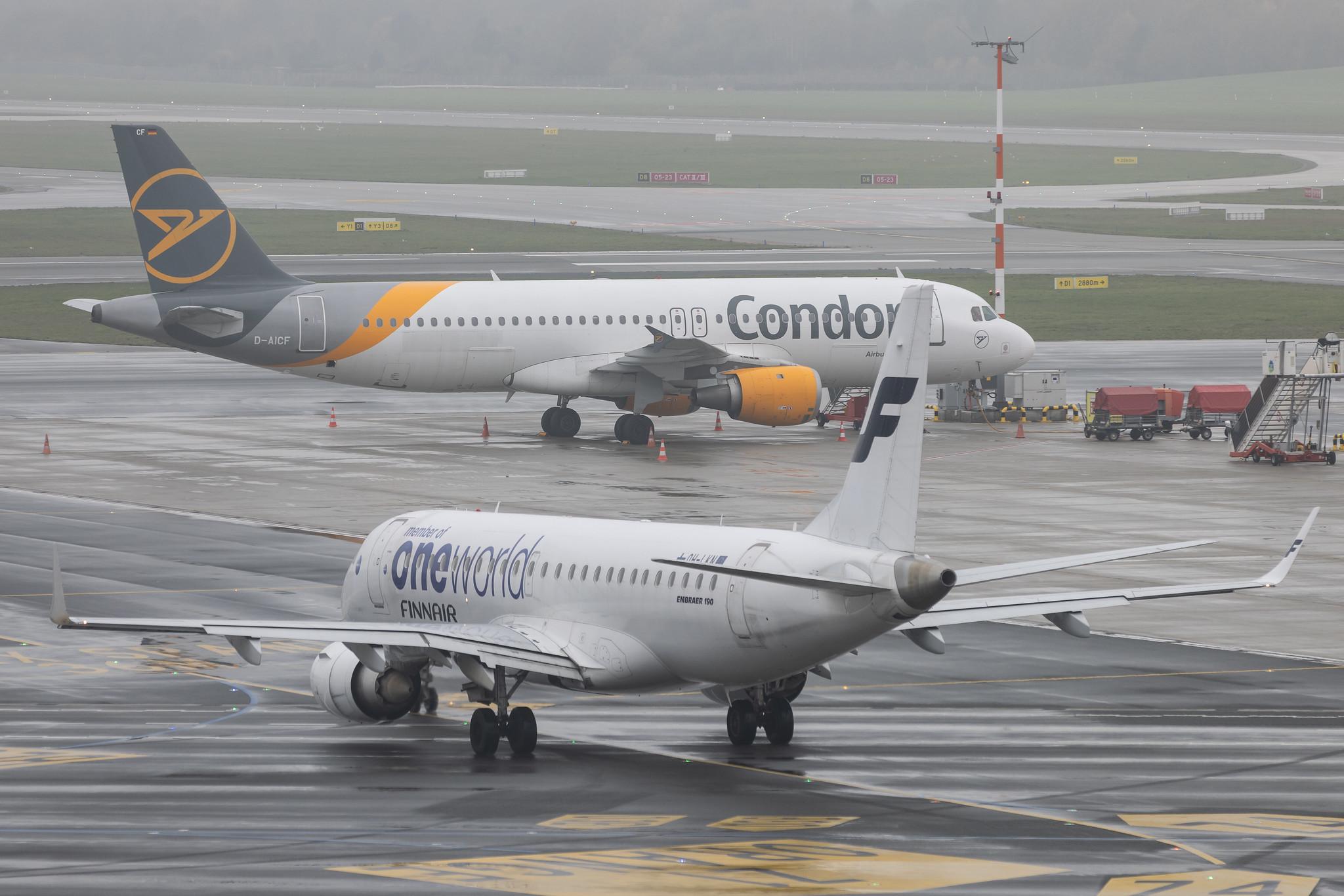 Hamburg Airport: Finnair (AY / FIN) | Livery: Oneworld livery | Operator: NORRA | Embraer E190LR E190 | OH-LKN | MSN 19000252