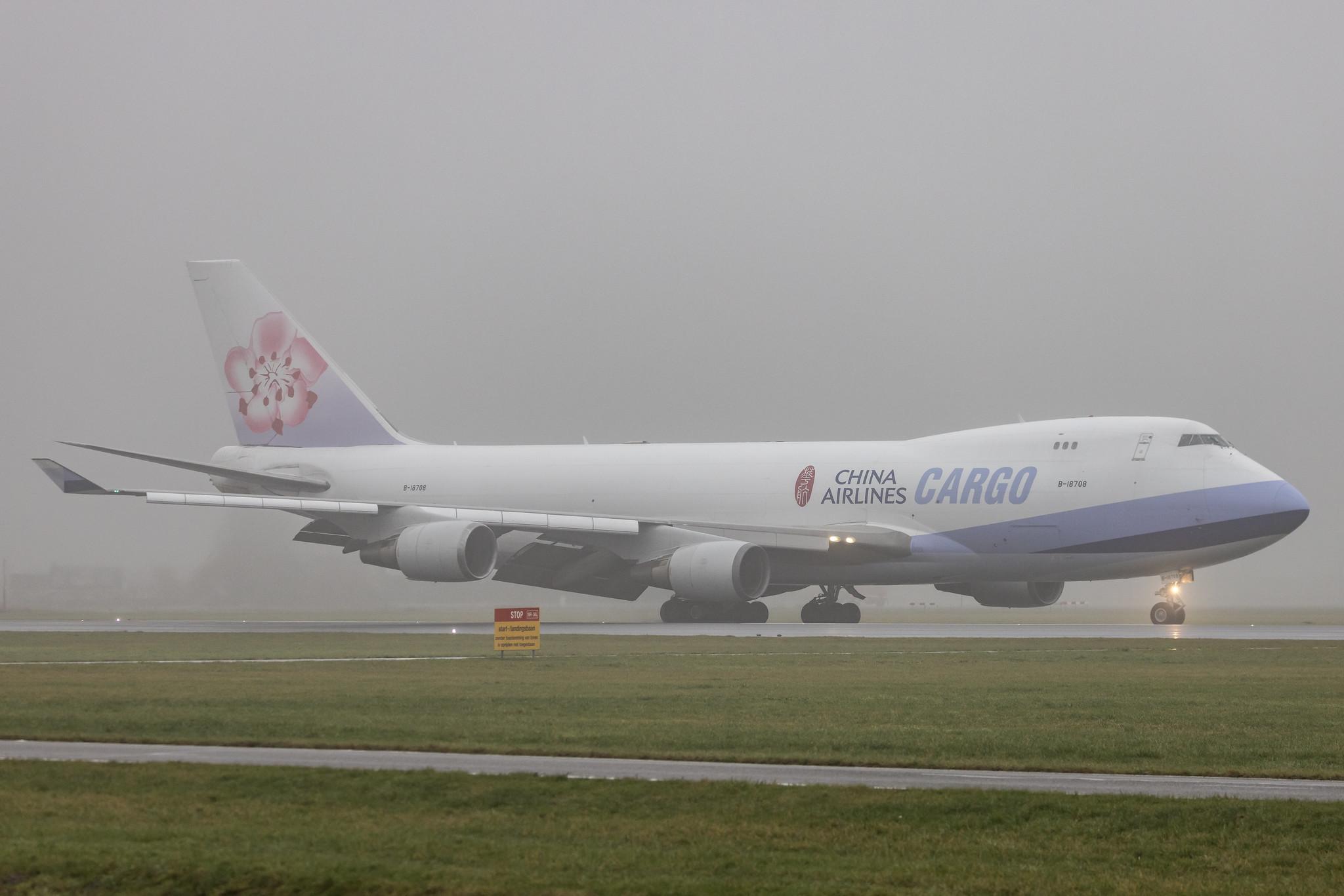 Amsterdam Schiphol: China Airlines Cargo (CI / CAL) | Operator: China Airlines |  Boeing 747-409(F) B744 | B-18708 | MSN 30765