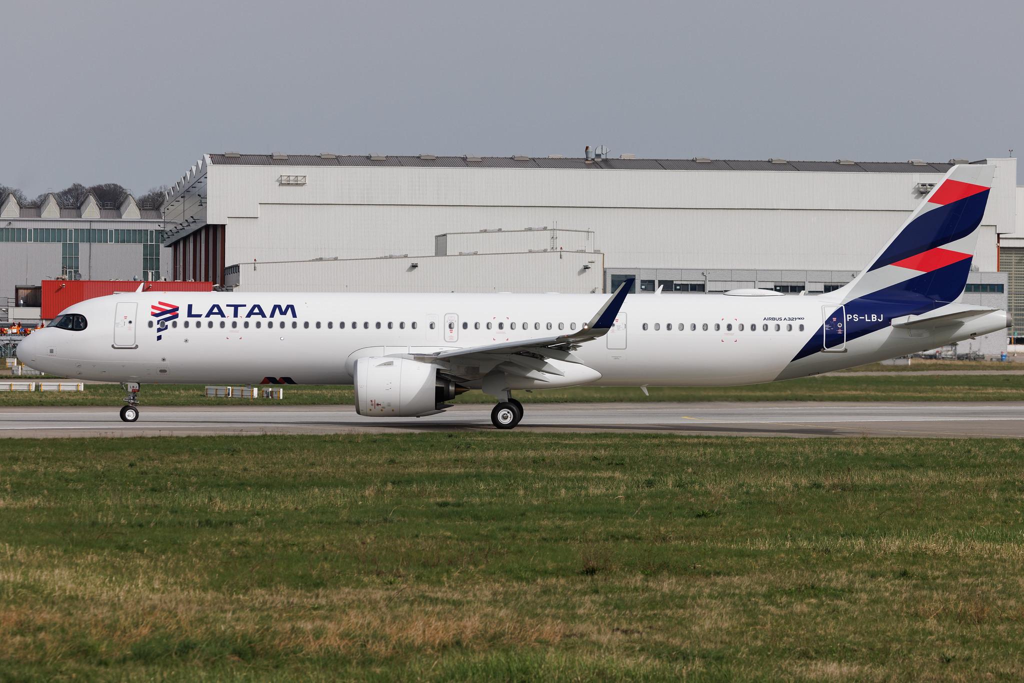 Hamburg Finkenwerder: LATAM Airlines (LA / LAN) | Operator: LATAM Brasil | Airbus A321-271NX A21N | PS-LBJ | MSN 11723