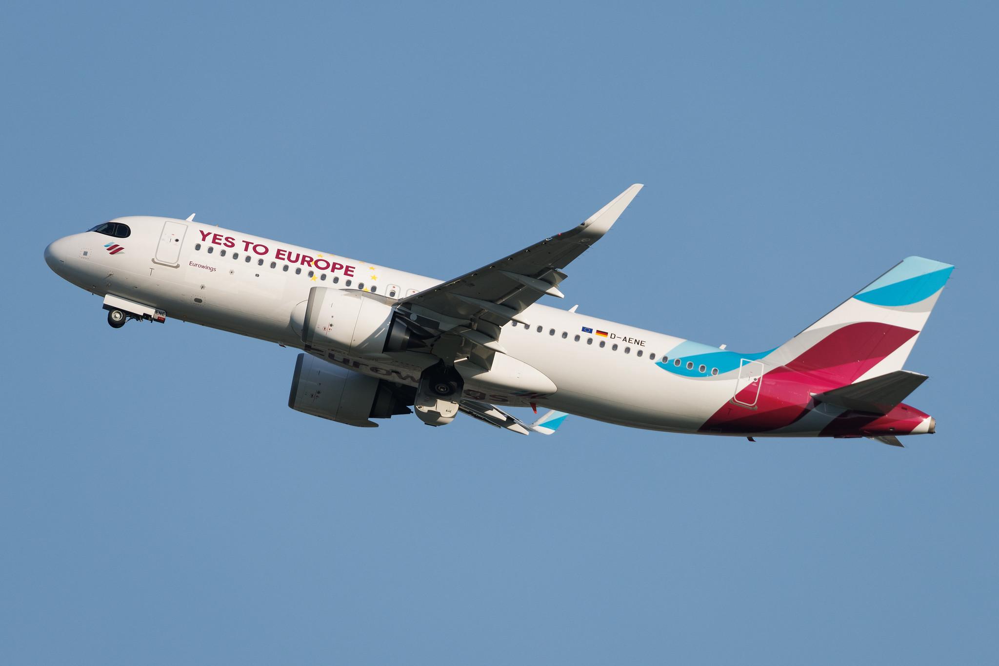 Hamburg Airport: Eurowings (EW / EWG) | Livery: Yes To Europe Livery | Airbus A320-251N A20N | D-AENE | MSN 10932