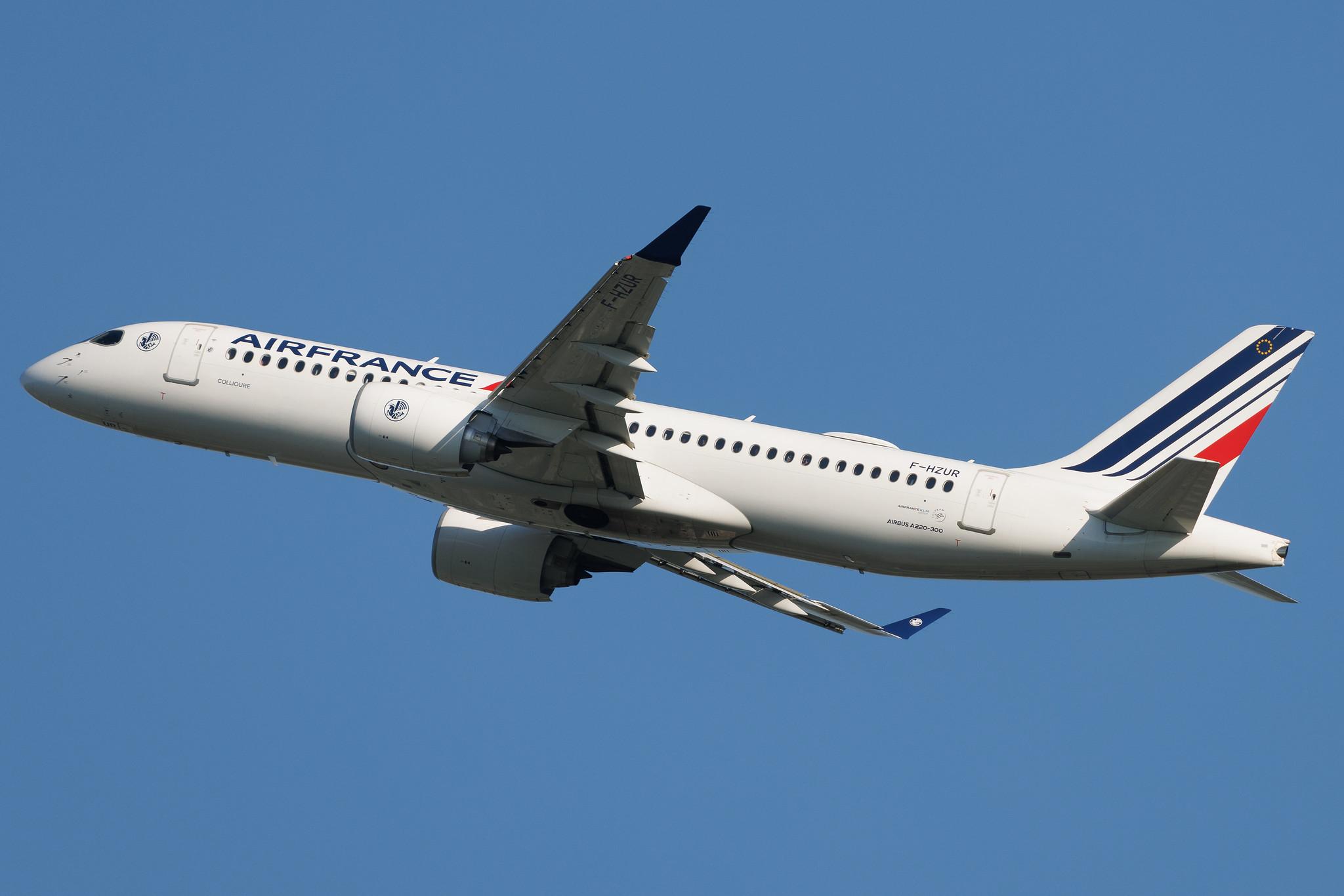 Hamburg Airport: Air France (AF / AFR) | Airbus A220-300 BCS3 | F-HZUR | MSN 55198