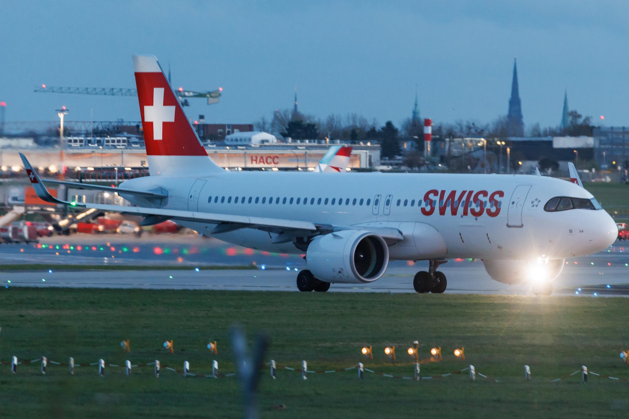 Hamburg Airport: Swiss (LX / SWR) | Airbus A320-271N A20N | HB-JDA | MSN 9246