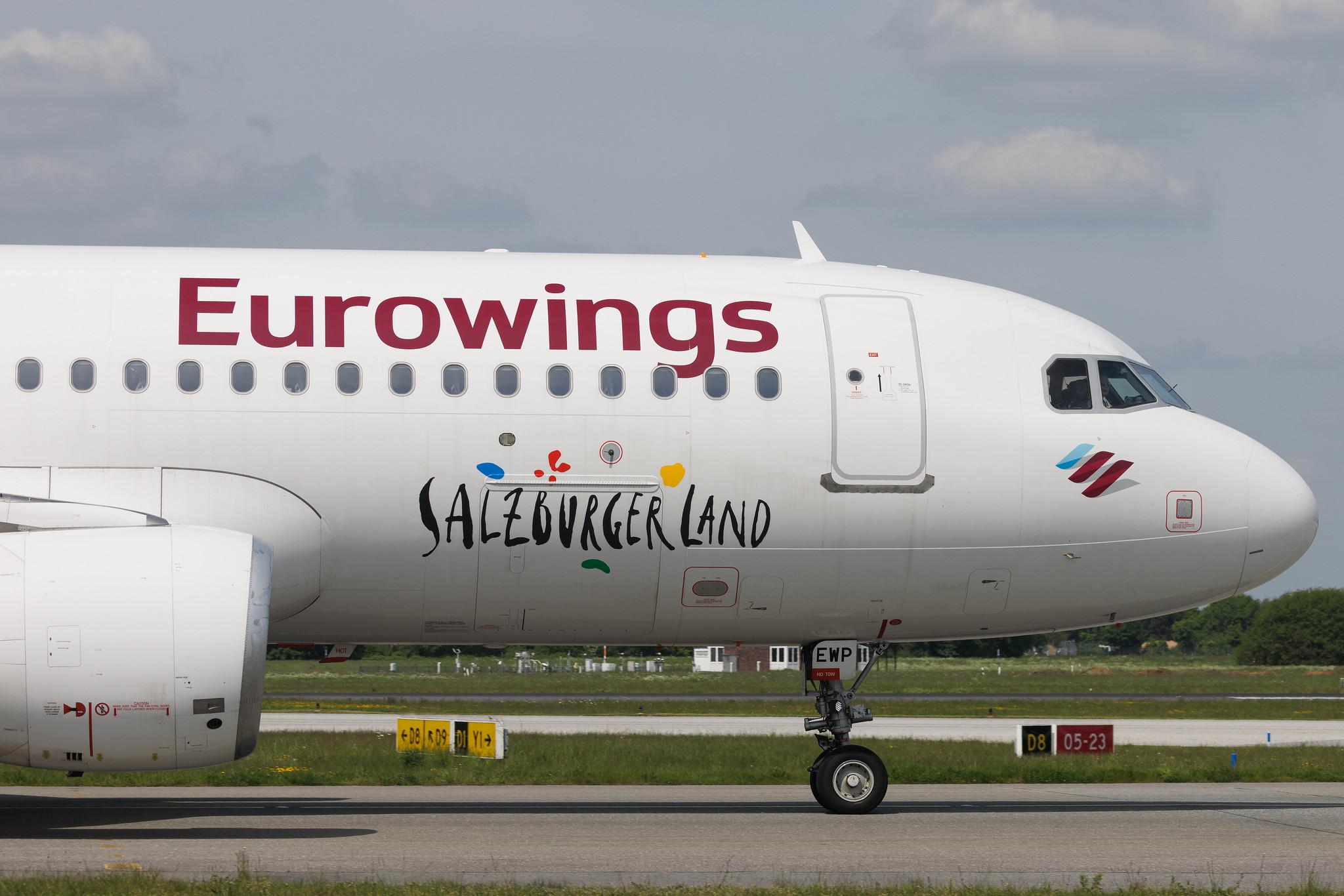 Hamburg Airport: Eurowings (EW / EWG) | Livery: Salzburger Land Livery | Airbus A320-214 A320 | D-AEWP | MSN 7377