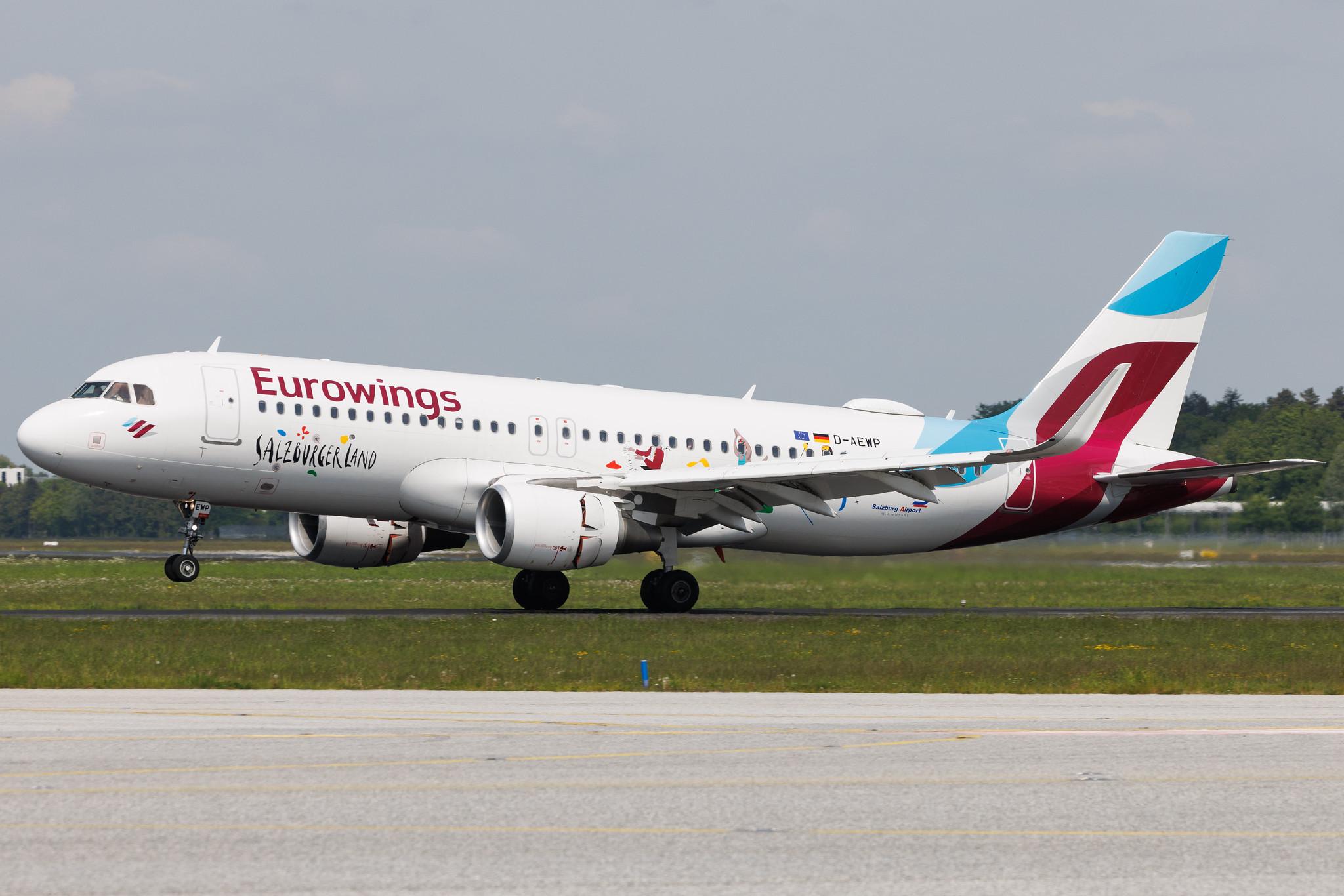 Hamburg Airport: Eurowings (EW / EWG) | Livery: Salzburger Land Livery | Airbus A320-214 A320 | D-AEWP | MSN 7377