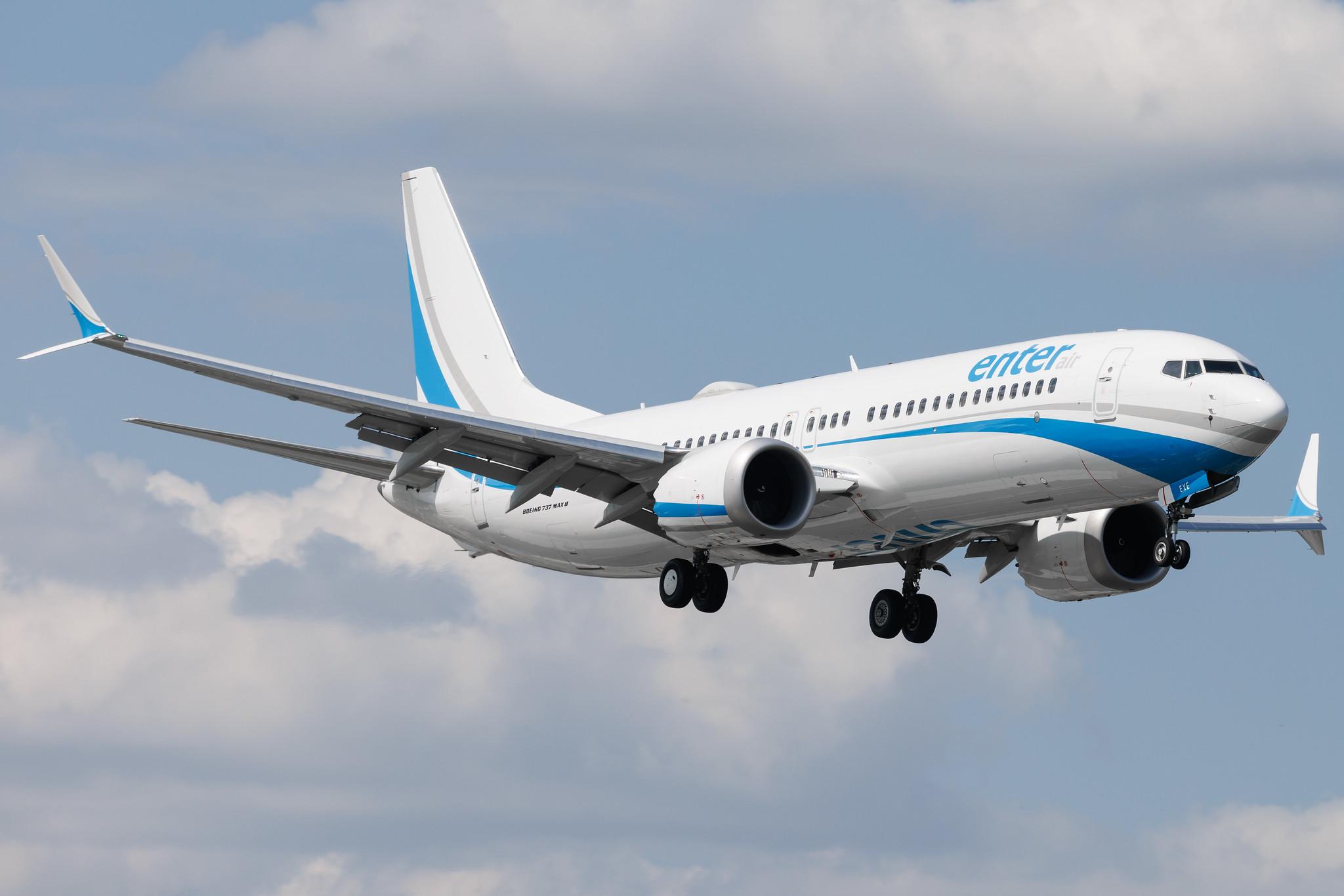 Warsaw Chopin Airport: Enter Air (E4 / ENT) | Boeing 737 MAX 8 B38M | SP-EXE | MSN 60388