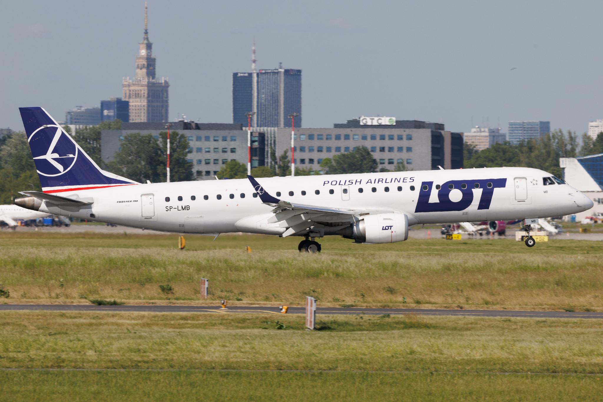 Warsaw Chopin Airport: LOT (LO / LOT) | Embraer E190STD E190 | SP-LMB | MSN 19000762