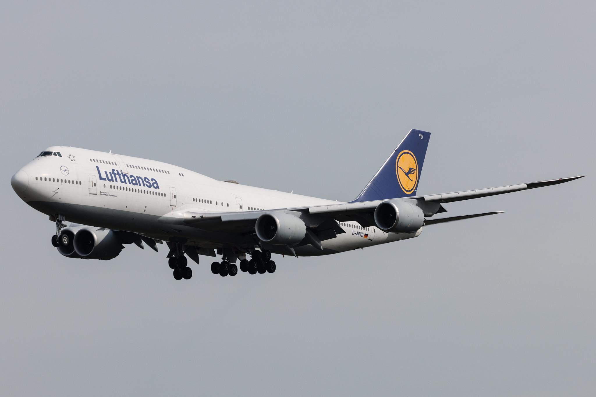 Frankfurt Airport: Lufthansa (LH / DLH) | Boeing 747-830 B748 | D-ABYD | MSN 37829
