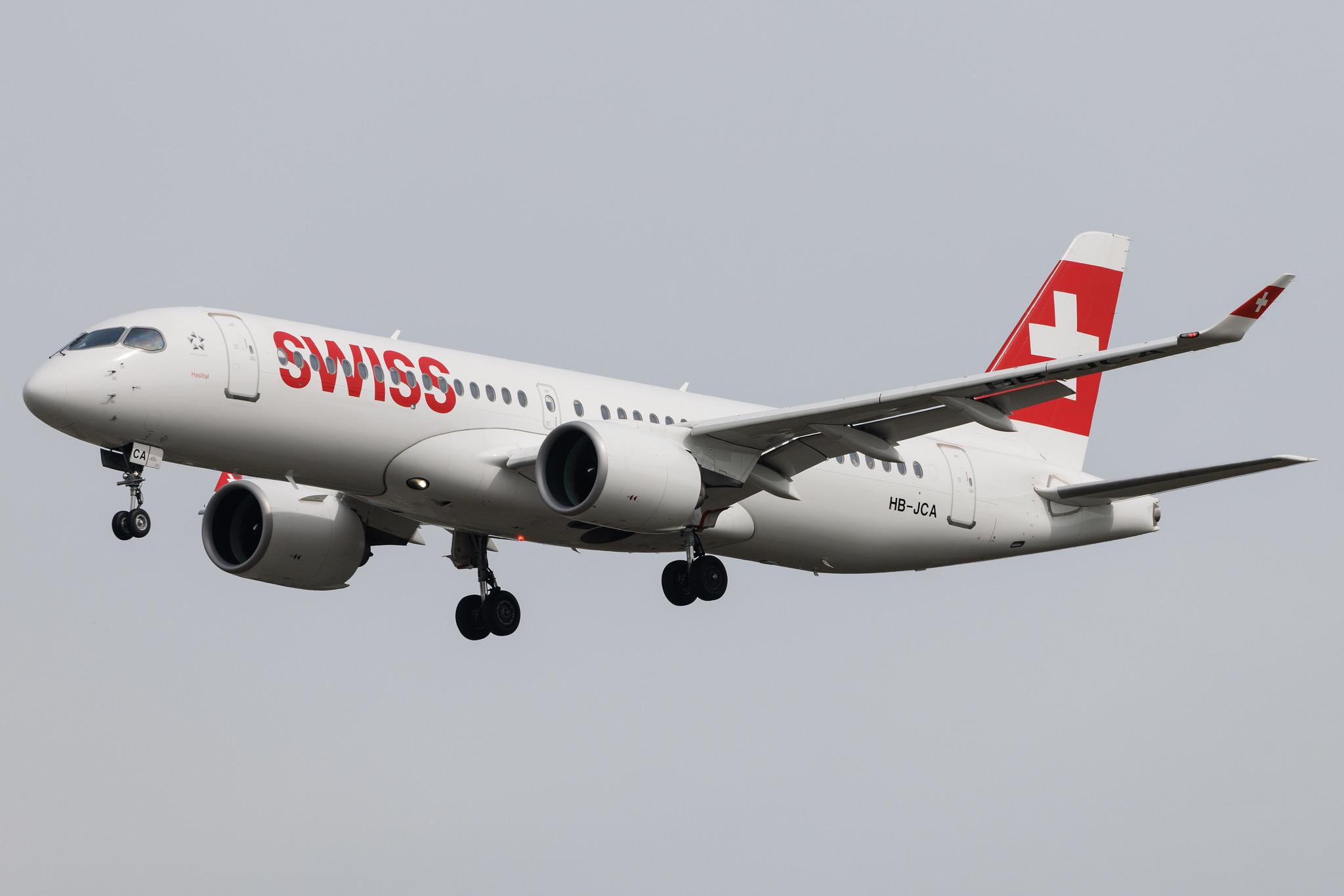 Frankfurt Airport: Swiss (LX / SWR) | Airbus A220-300 BCS3 | HB-JCA | MSN 55010
