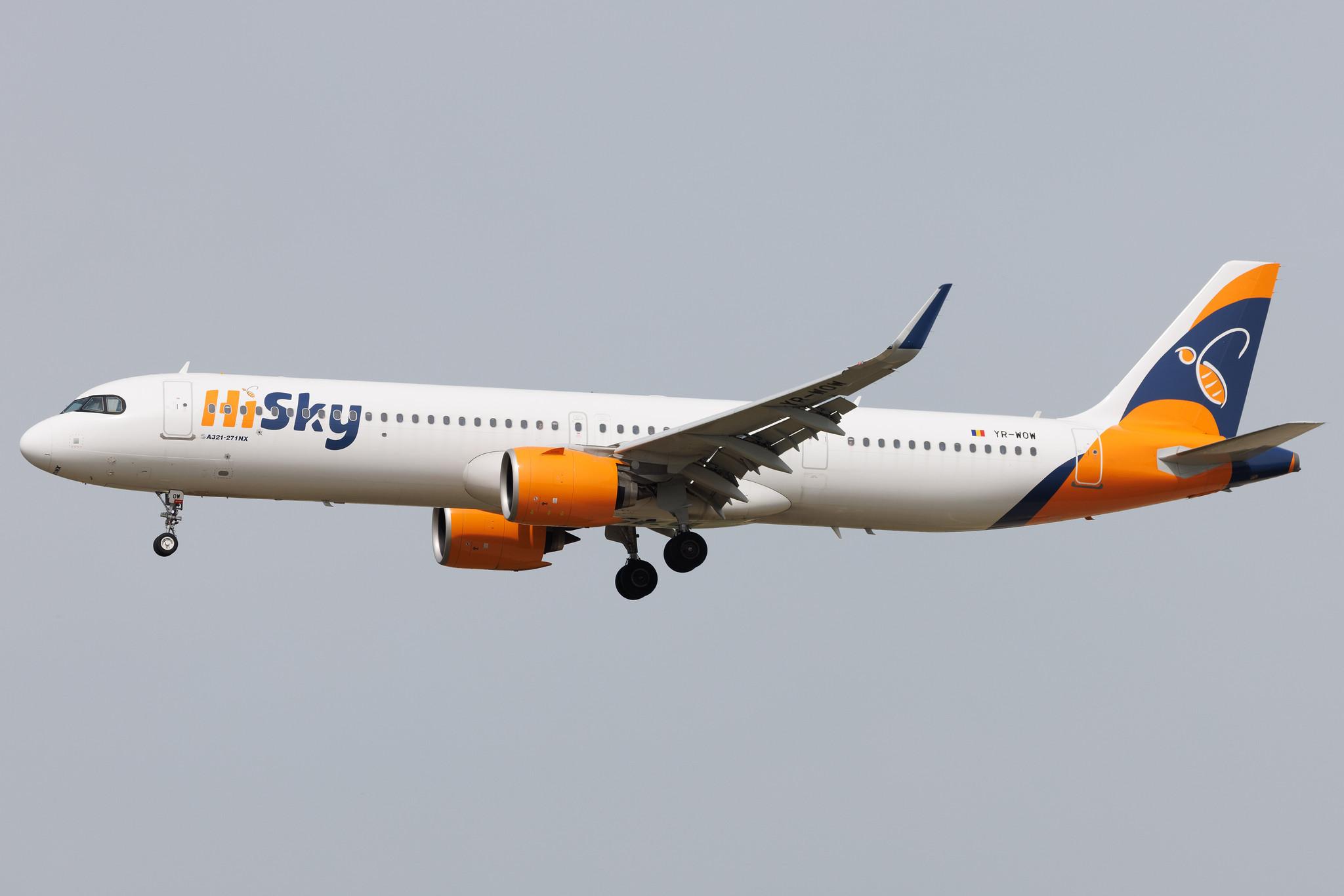 Frankfurt Airport: HiSky (H7 / HYM) | Operator: HiSky Europe | Airbus A321-271NX A21N | YR-WOW | MSN 10928