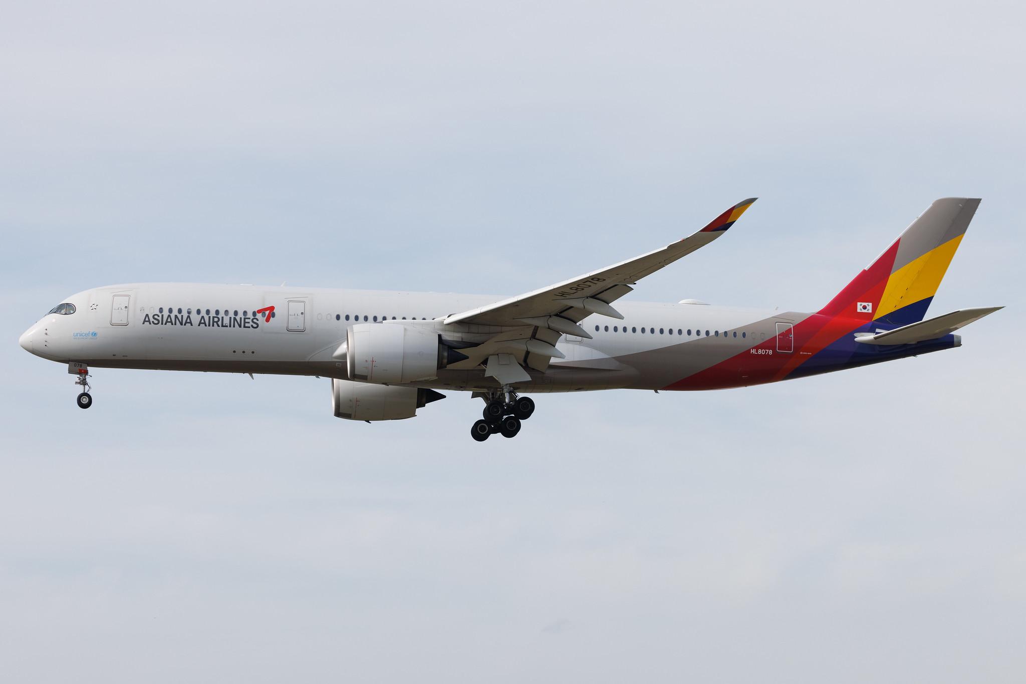 Frankfurt Airport: Asiana Airlines (OZ / AAR) | Airbus A350-941 A359 | HL8078 | MSN 094