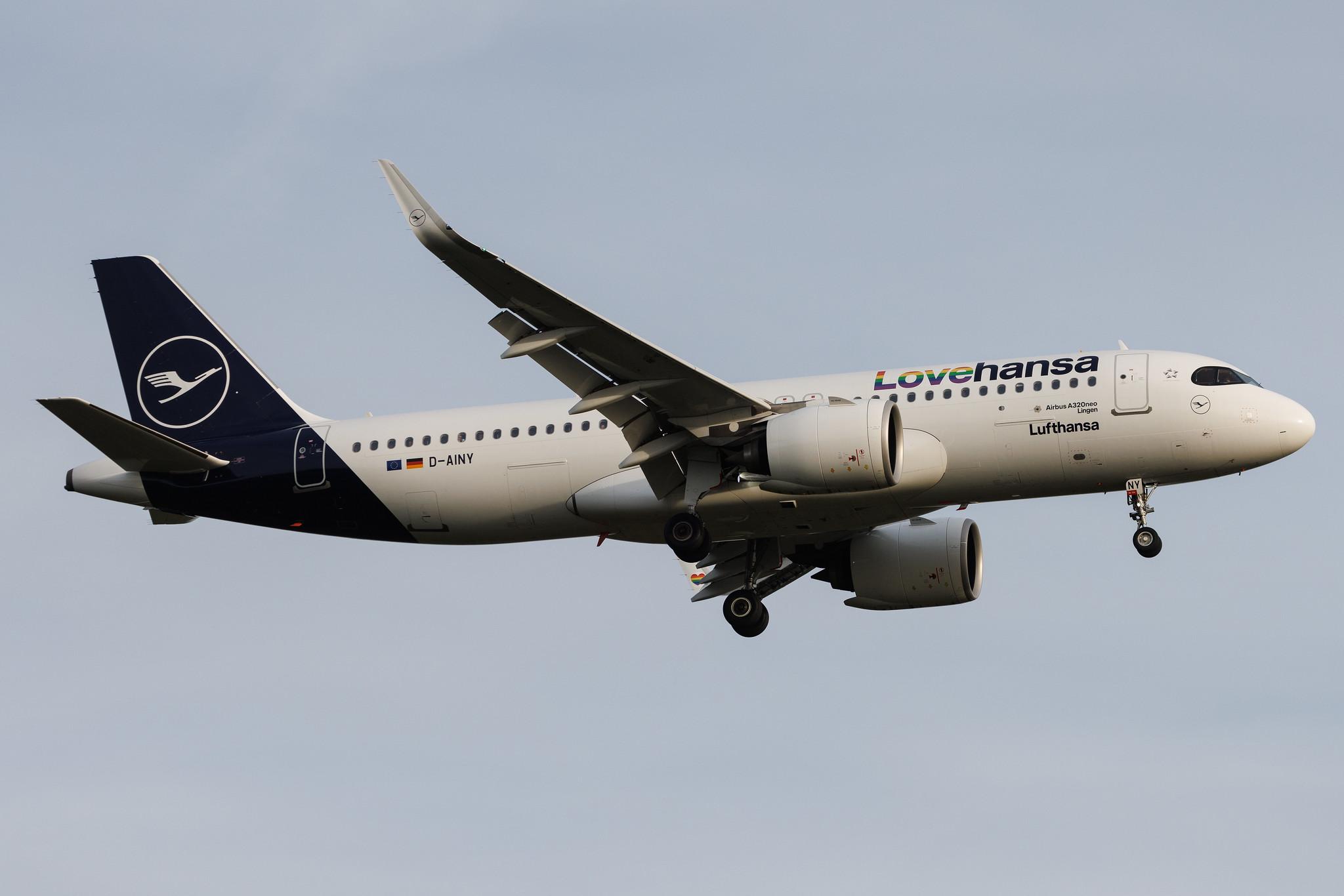 Frankfurt Airport: Lufthansa (LH / DLH) | Livery: Lovehansa Livery | Airbus A320-271N A20N | D-AINY | MSN 9453