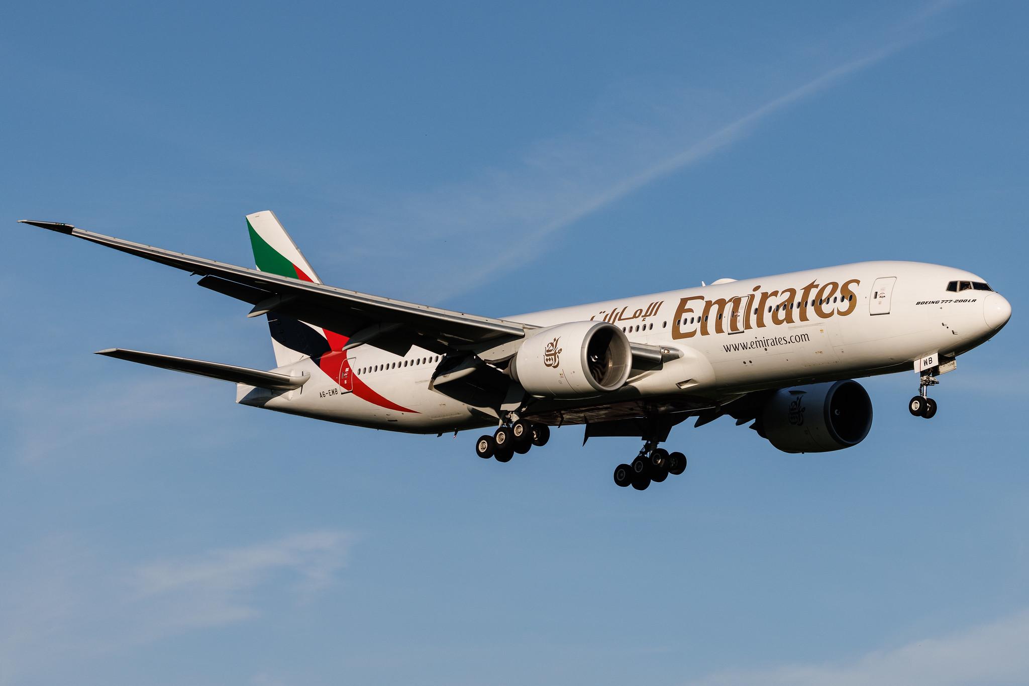 Hamburg Airport: Emirates (EK / UAE) | Boeing 777-21H(LR) B77L | A6-EWB | MSN 35573