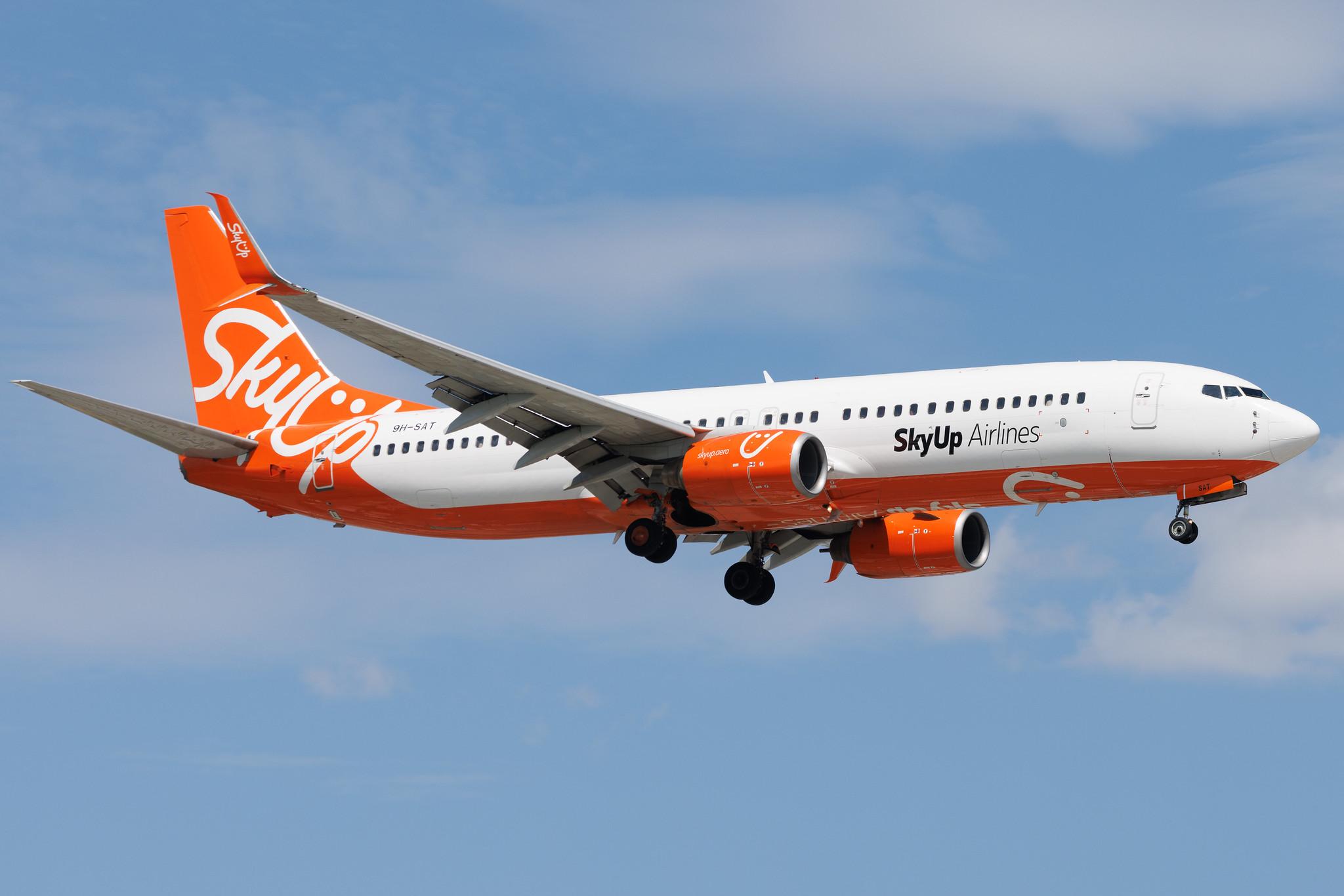 Warsaw Chopin Airport: SkyUp Airlines (PQ / SQP) | Operator: SkyUp MT | Boeing 737-8Q8 B738 | 9H-SAT | MSN 29368