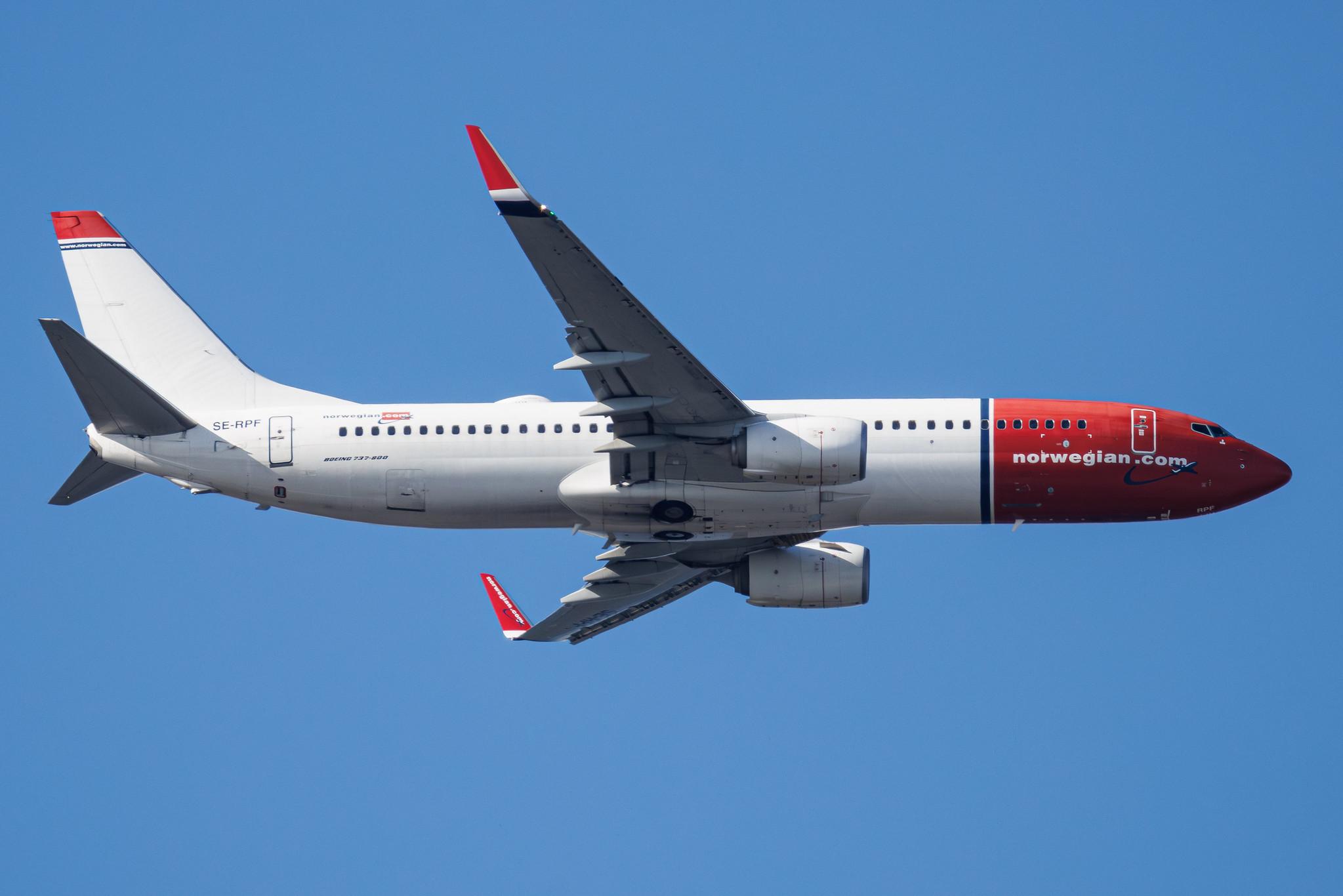 Hamburg Finkenwerder: Norwegian (DY / NOZ) | Operator: Norwegian Air Sweden | Boeing 737-8JP B738 | SE-RPF | MSN 42076