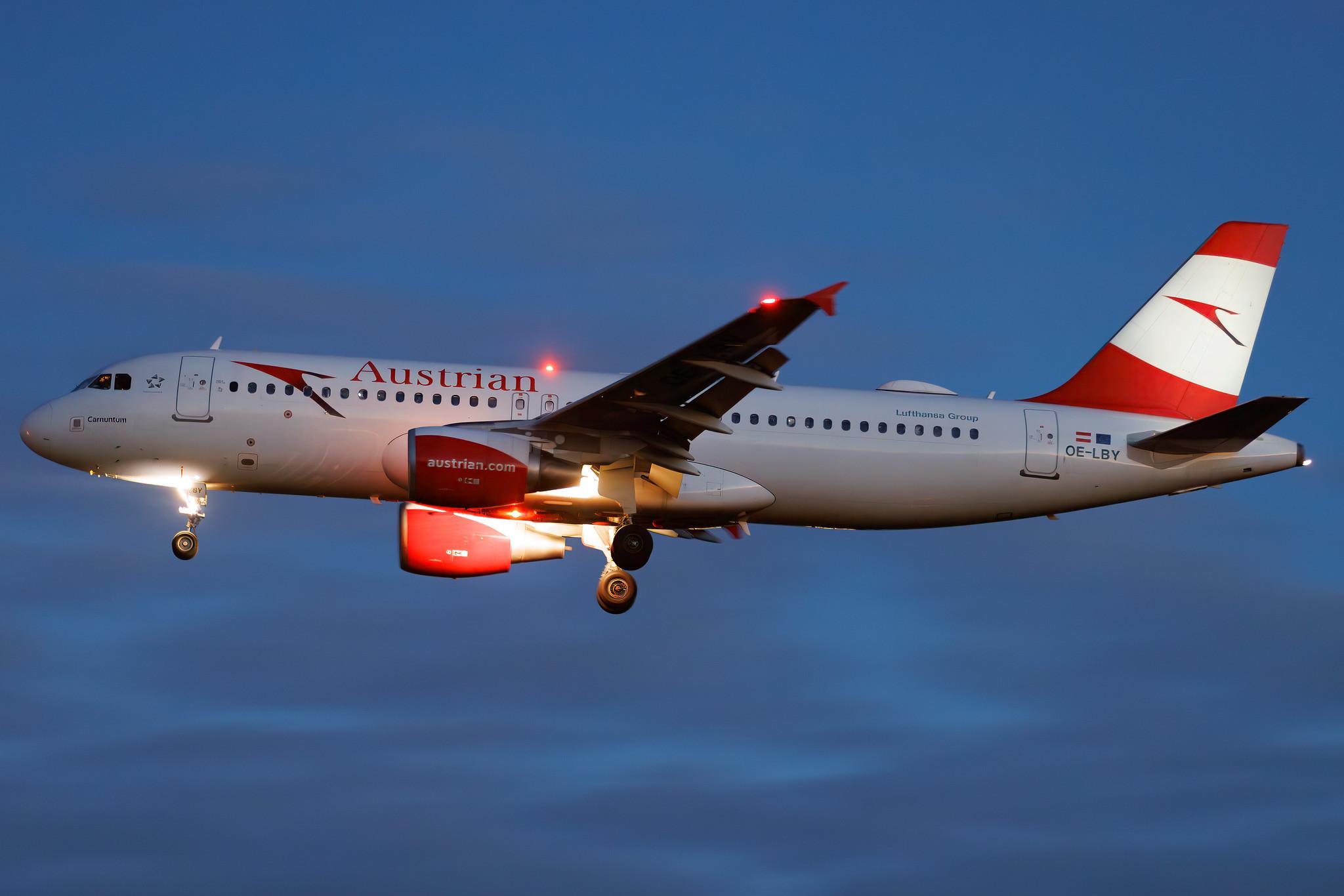 Hamburg Airport: Austrian Airlines (OS / AUA) | Airbus A320-214 A320 | OE-LBY | MSN 05122