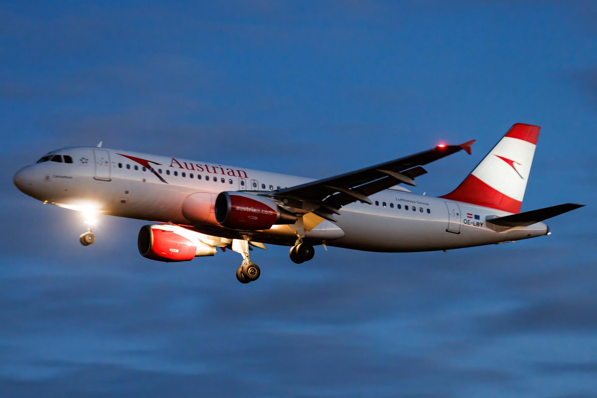 Hamburg Airport: Austrian Airlines (OS / AUA) | Airbus A320-214 A320 | OE-LBY | MSN 05122