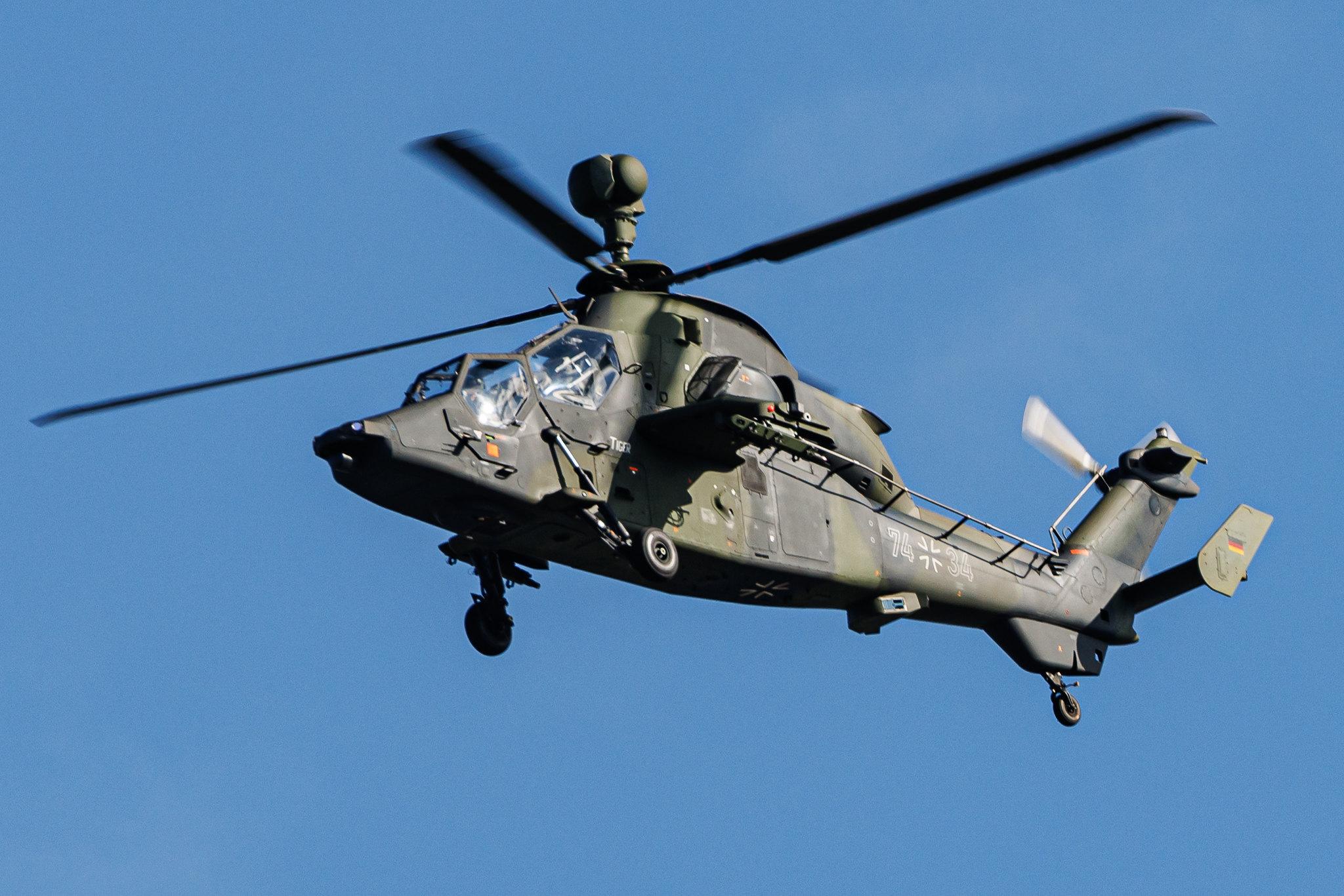 Hamburg Airport: German Army (/ GAM) | Eurocopter EC 665 Tiger UHT EC45 | 74+34 | MSN n/a