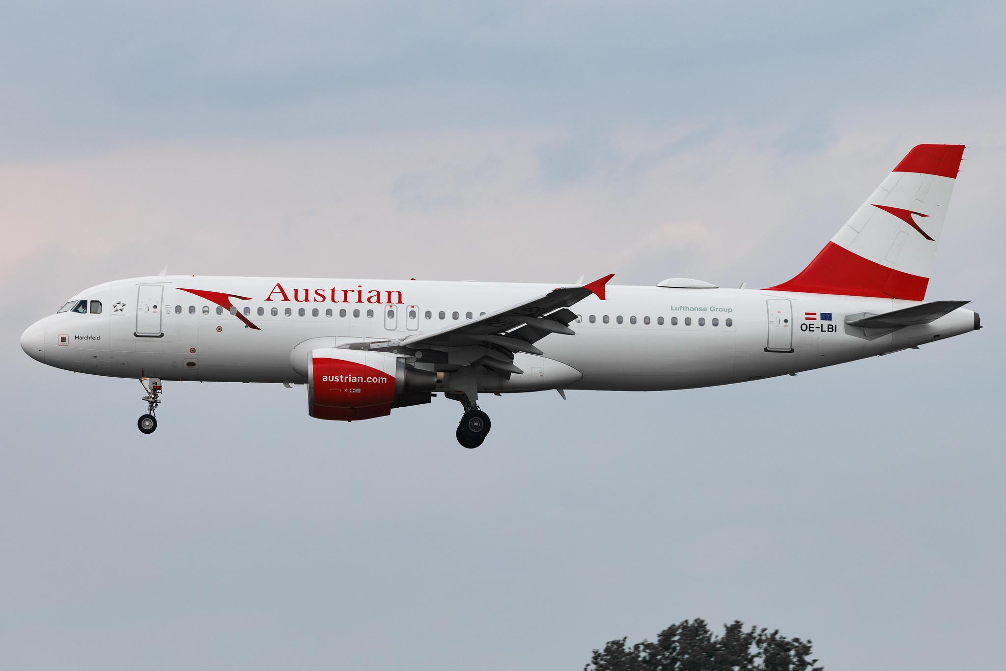 Hamburg Airport: Austrian Airlines (OS / AUA) | Airbus A320-214 A320 | OE-LBI | MSN 1937