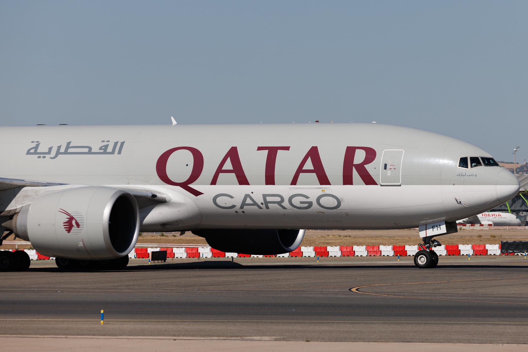 Madrid Barajas Airport: Qatar Cargo (QR / QTR) | Operator: Qatar Airways | Boeing 777-FDZ B77L | A7-BFH | MSN 42298