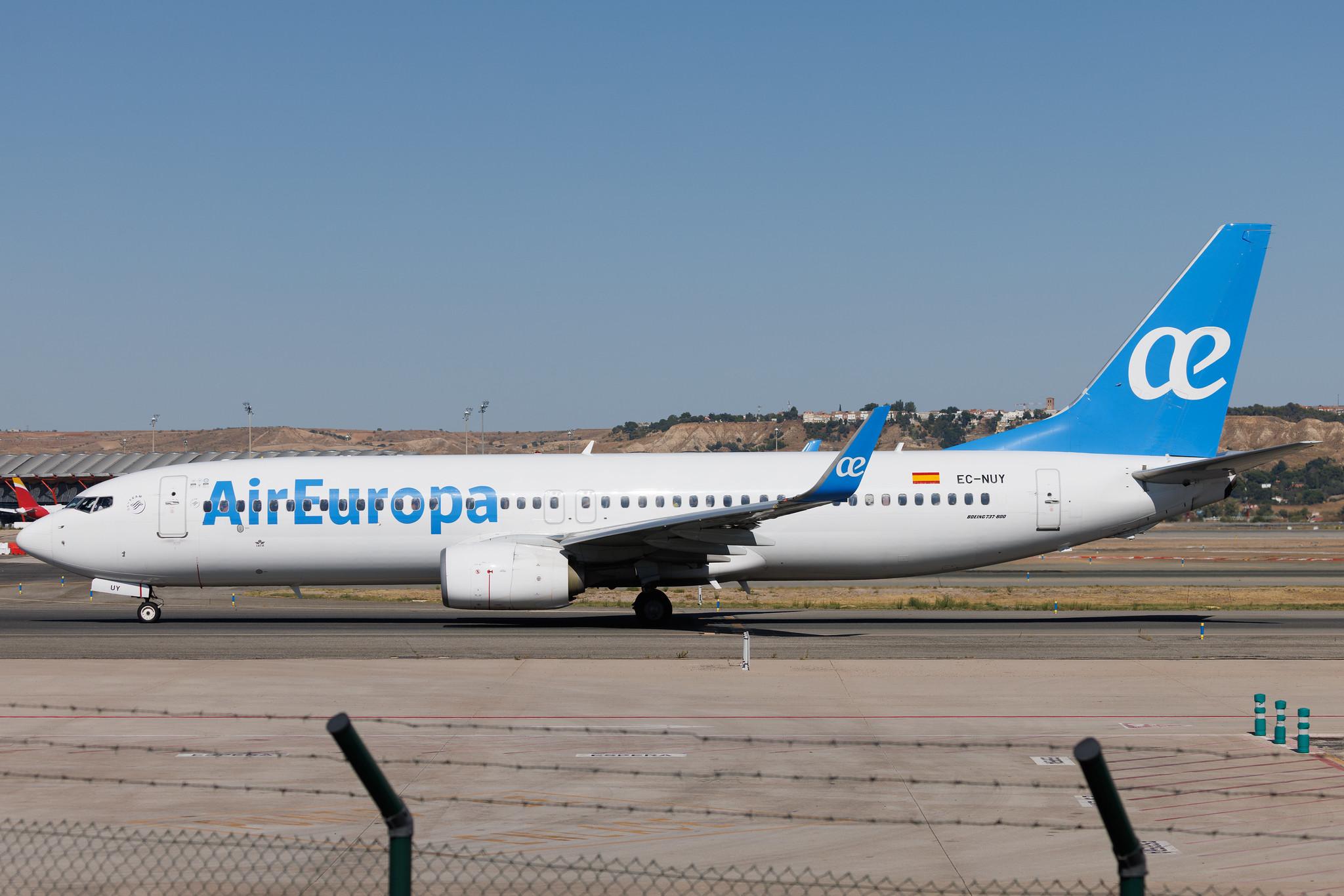 Madrid Barajas Airport: Air Europa (UX / AEA) | Boeing 737-8GP B738 | EC-NUY | MSN 39858