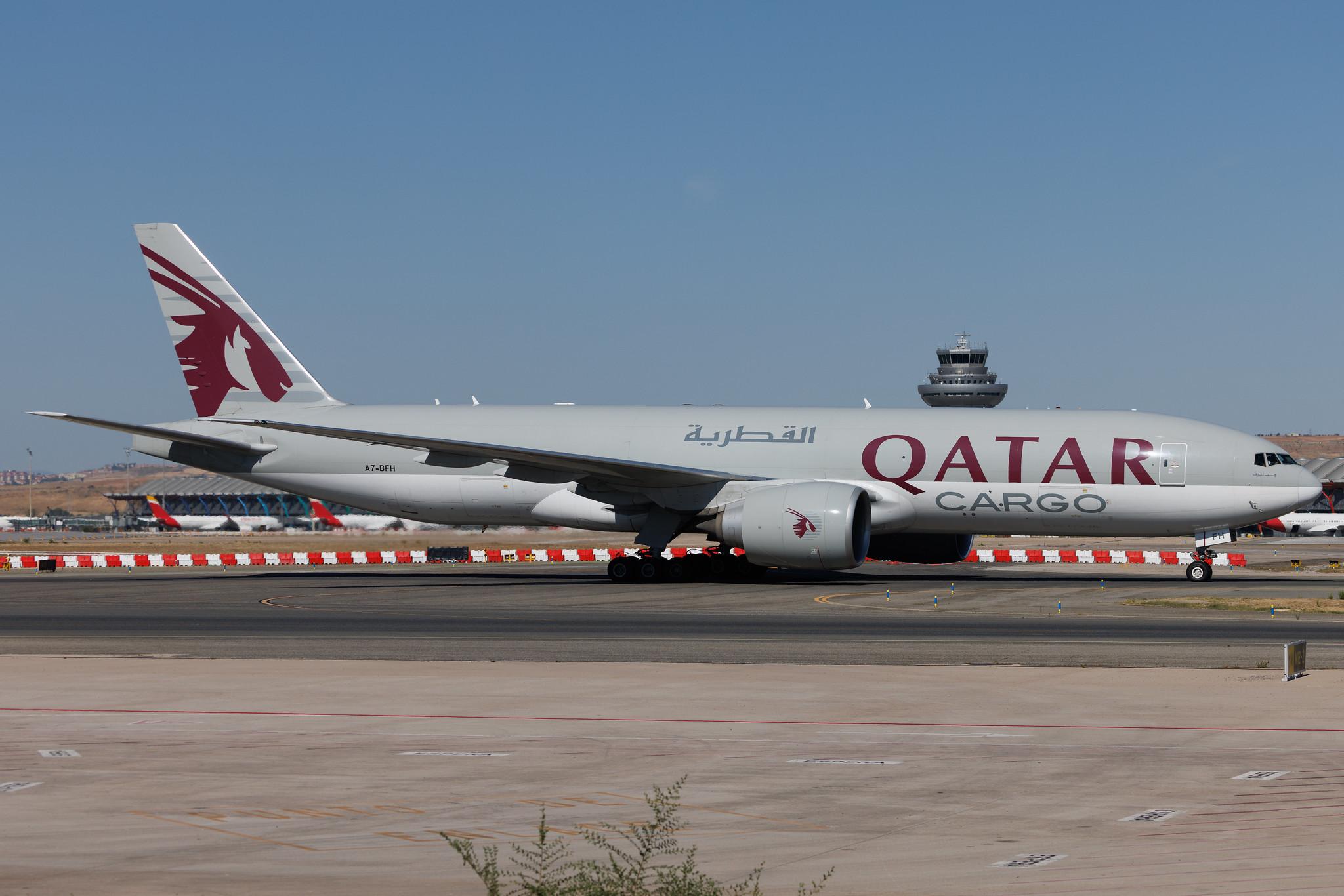 Madrid Barajas Airport: Qatar Cargo (QR / QTR) | Operator: Qatar Airways | Boeing 777-FDZ B77L | A7-BFH | MSN 42298