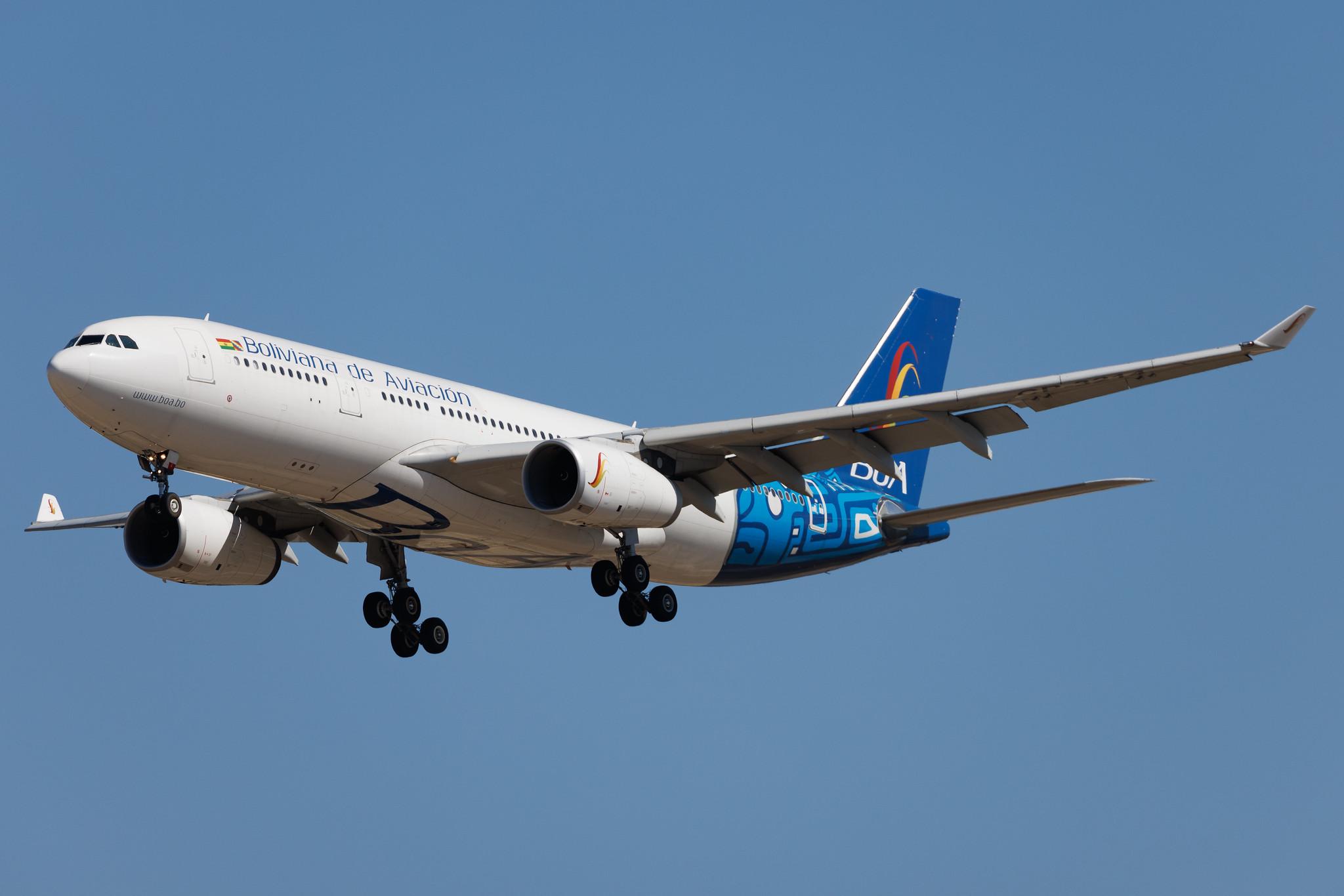 Madrid Barajas Airport: Boliviana de Aviacion (OB / BOV) | Airbus A330-243 A332 | CP-3214 | MSN 1306