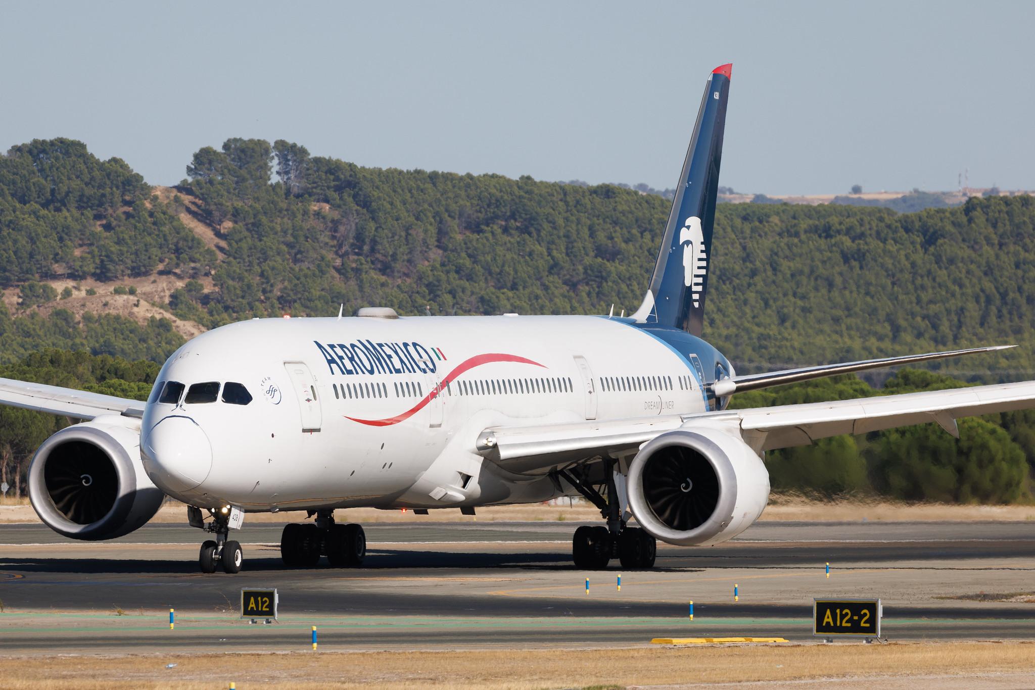 Madrid Barajas Airport: Aeromexico (AM / AMX) | Boeing 787-9 Dreamliner B789 | N438AM | MSN 43862