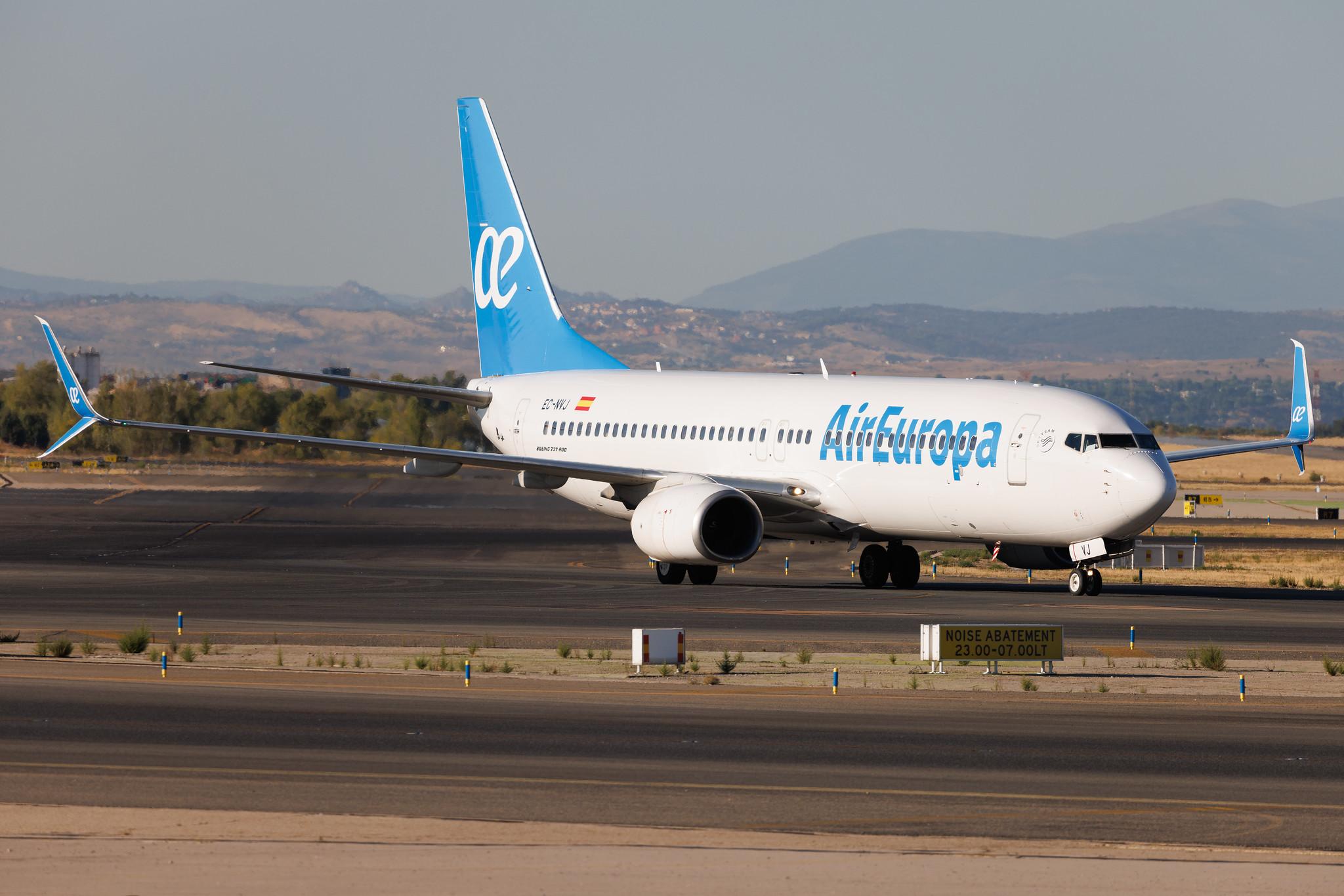 Madrid Barajas Airport: Air Europa (UX / AEA) | Boeing 737-8K5 B738 | EC-NVJ | MSN 35138