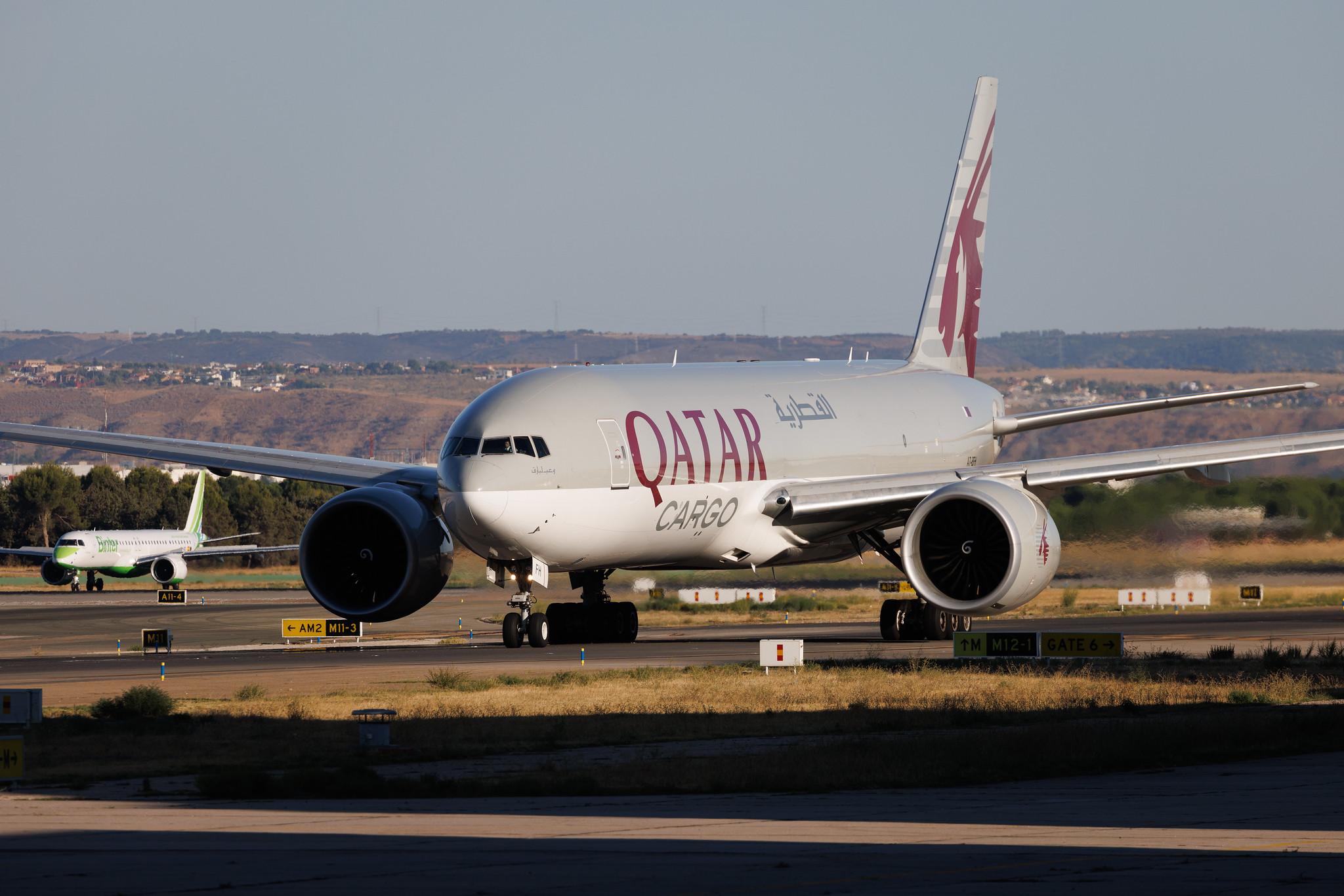 Madrid Barajas Airport: Qatar Cargo (QR / QTR) | Operator: Qatar Airways | Boeing 777-FDZ B77L | A7-BFH | MSN 42298