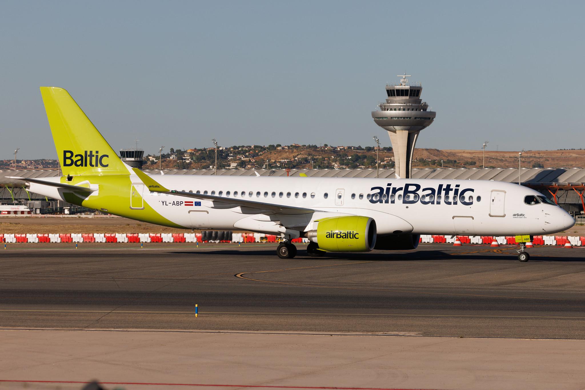 Madrid Barajas Airport: Air Baltic (BT / BTI) | Airbus A220-300 BCS3 | YL-ABP | MSN 55224