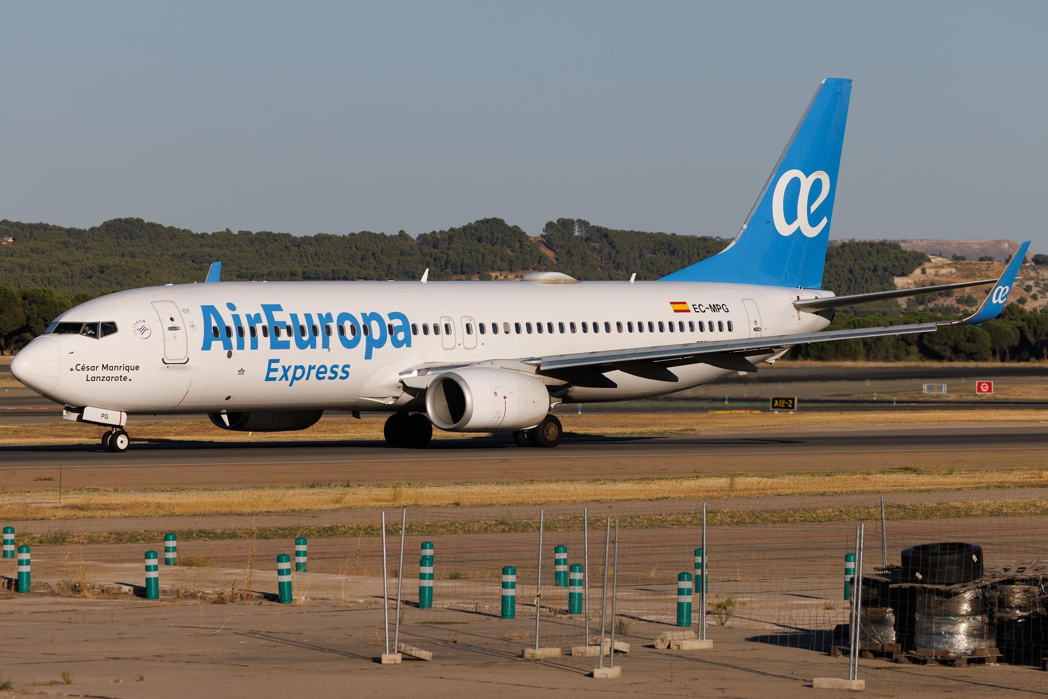 Madrid Barajas Airport: Air Europa (UX / AEA) | Boeing 737-85P B738 | EC-MPG | MSN 60586