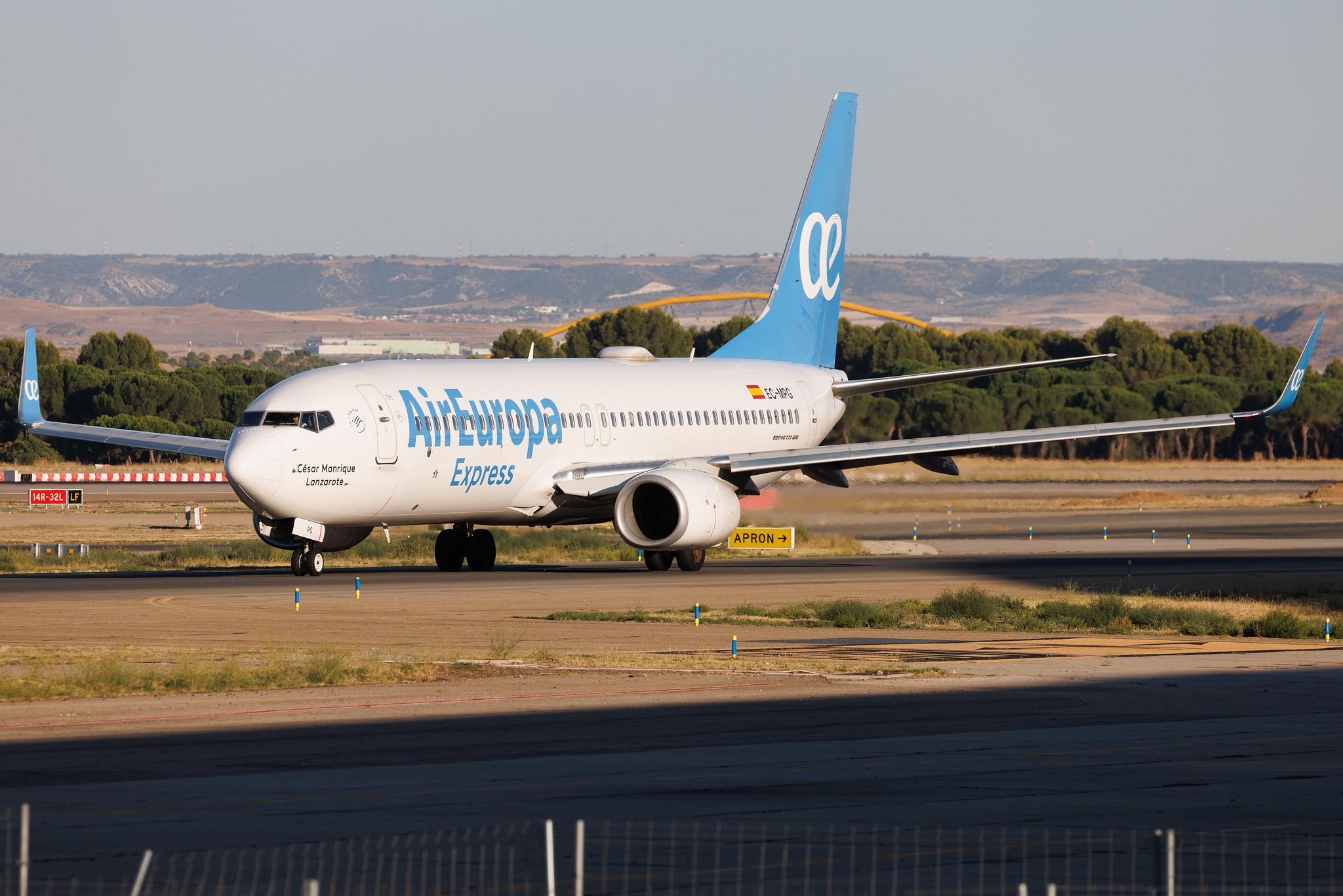 Madrid Barajas Airport: Air Europa (UX / AEA) | Boeing 737-85P B738 | EC-MPG | MSN 60586