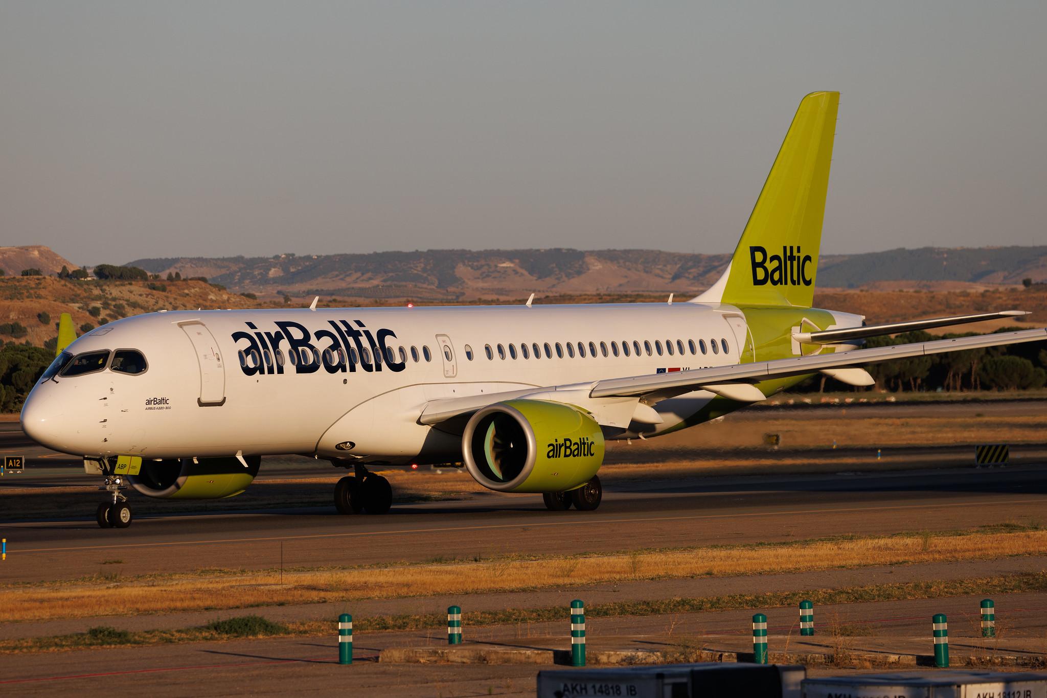 Madrid Barajas Airport: Air Baltic (BT / BTI) | Airbus A220-300 BCS3 | YL-ABP | MSN 55224