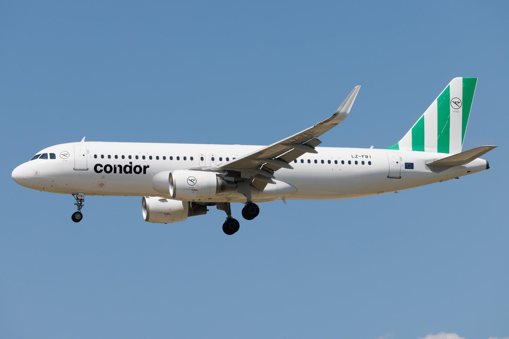 Frankfurt Airport: Condor (DE / CFG) | Operator: Bulgaria Air | Airbus A320-214 A320 | LZ-FBI | MSN 7264