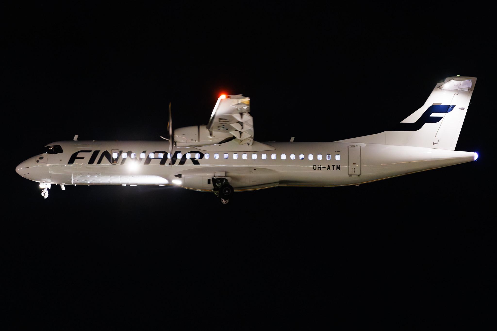 Hamburg Airport: Finnair (AY / FIN) | Operator: NORRA | ATR 72-500 AT75 | OH-ATM | MSN 0916