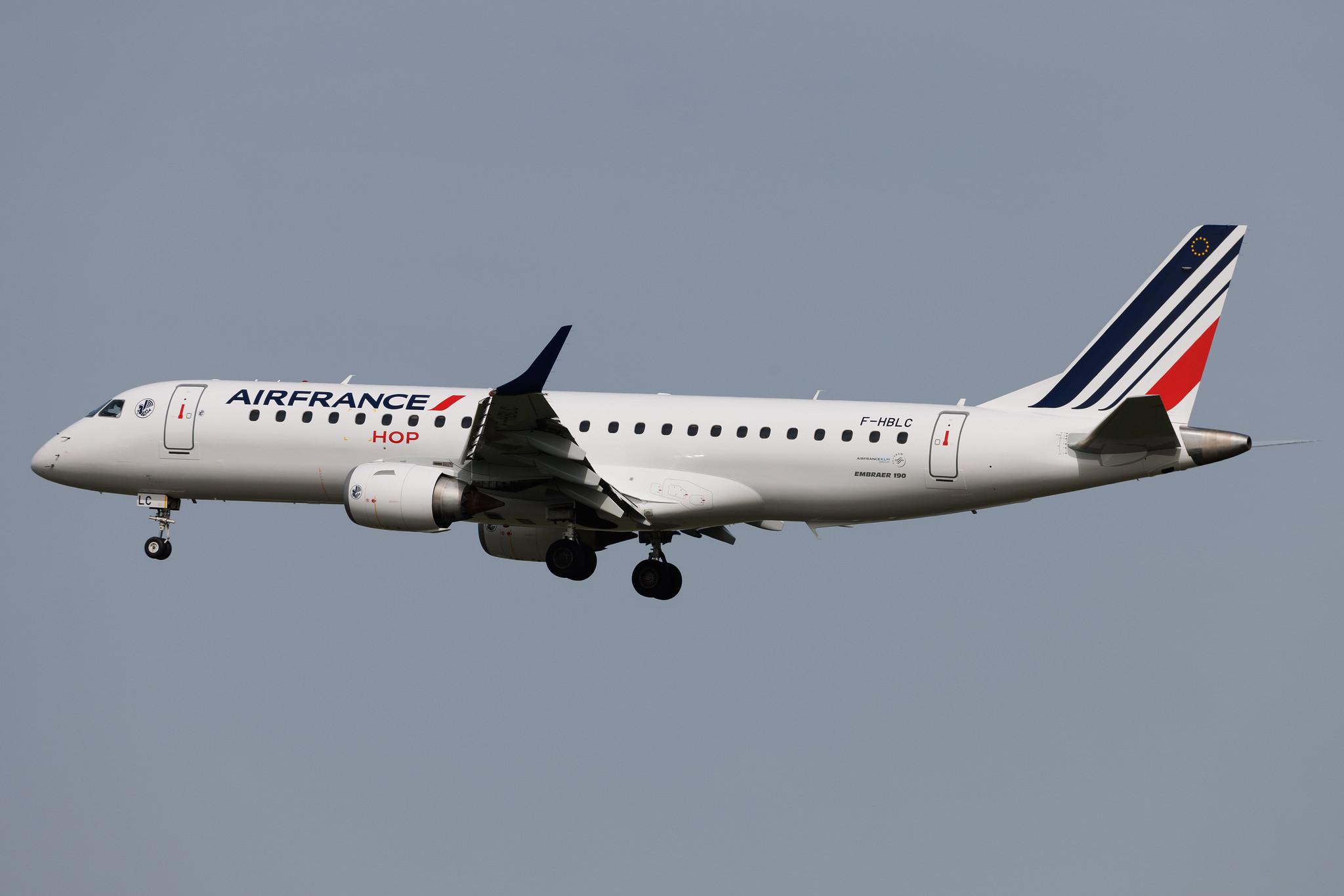 Frankfurt Airport: Air France (AF / AFR) | Operator: Air France Hop | Embraer E190LR E190 | F-HBLC | MSN 19000080