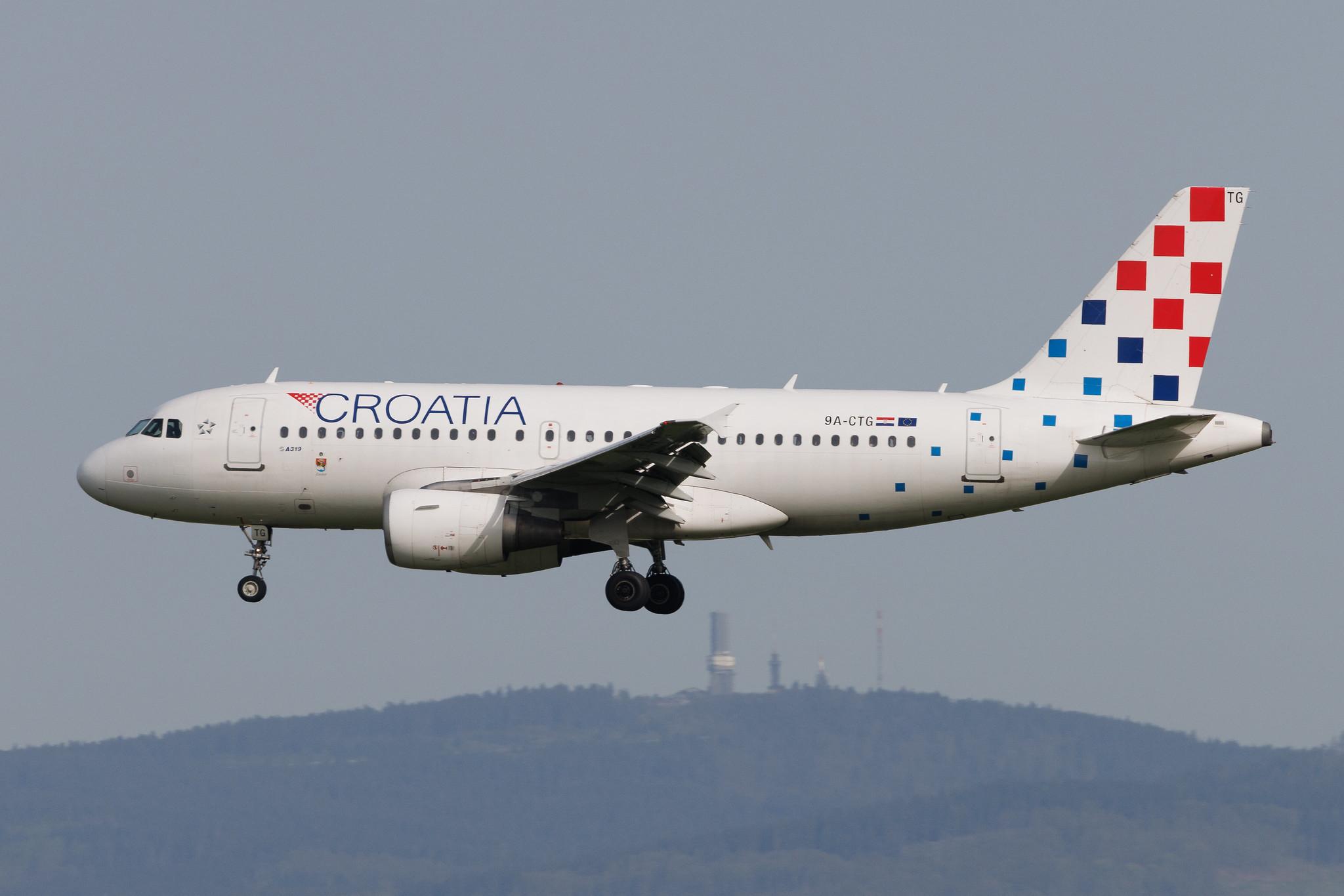 Frankfurt Airport: Croatia Airlines (OU / CTN) | Airbus A319-112 A319 | 9A-CTG | MSN 0767
