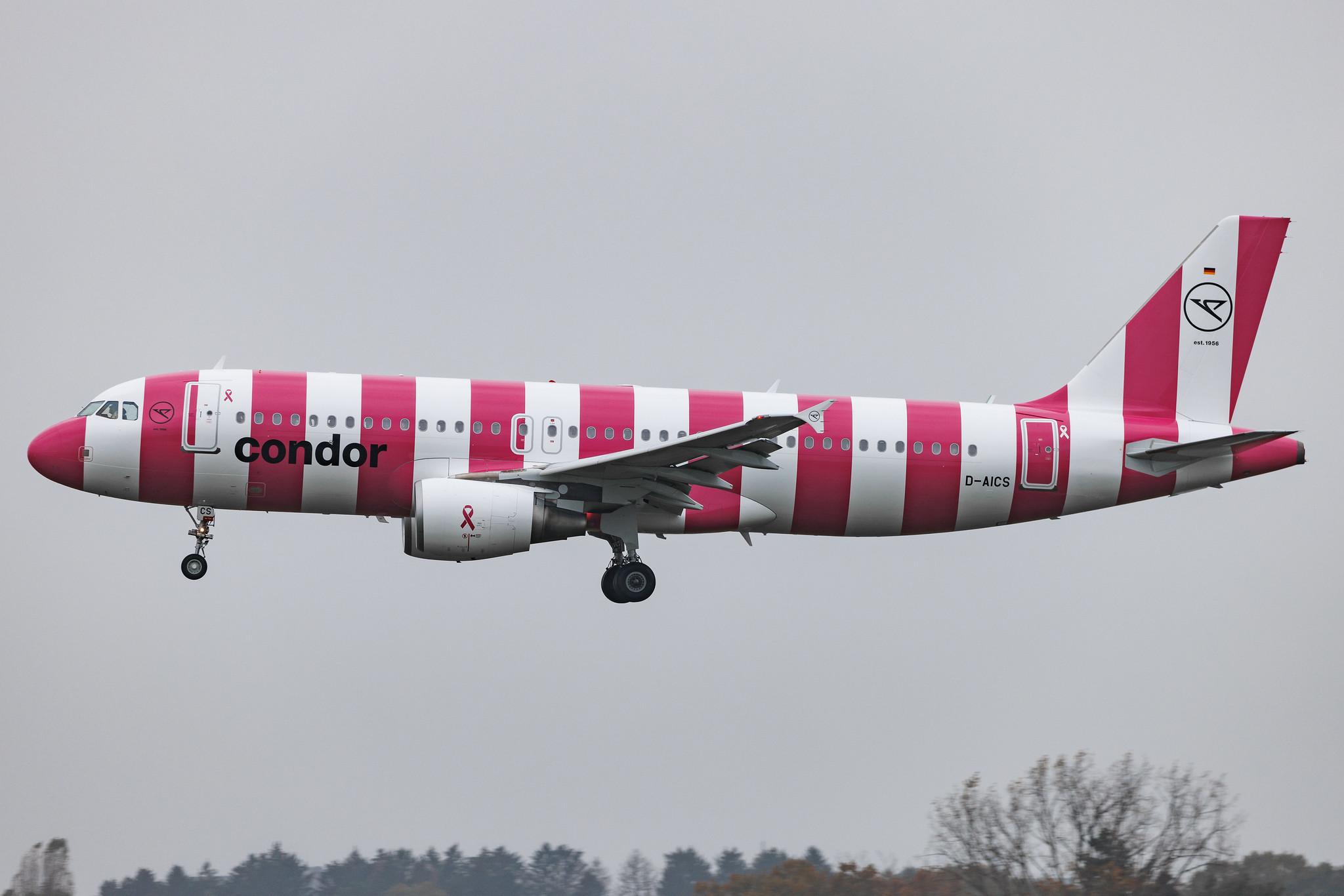 Hamburg Airport: Condor (DE / CFG) | Livery: Breast Cancer Awareness Livery | Airbus A320-214 A320 | D-AICS | MSN 4478