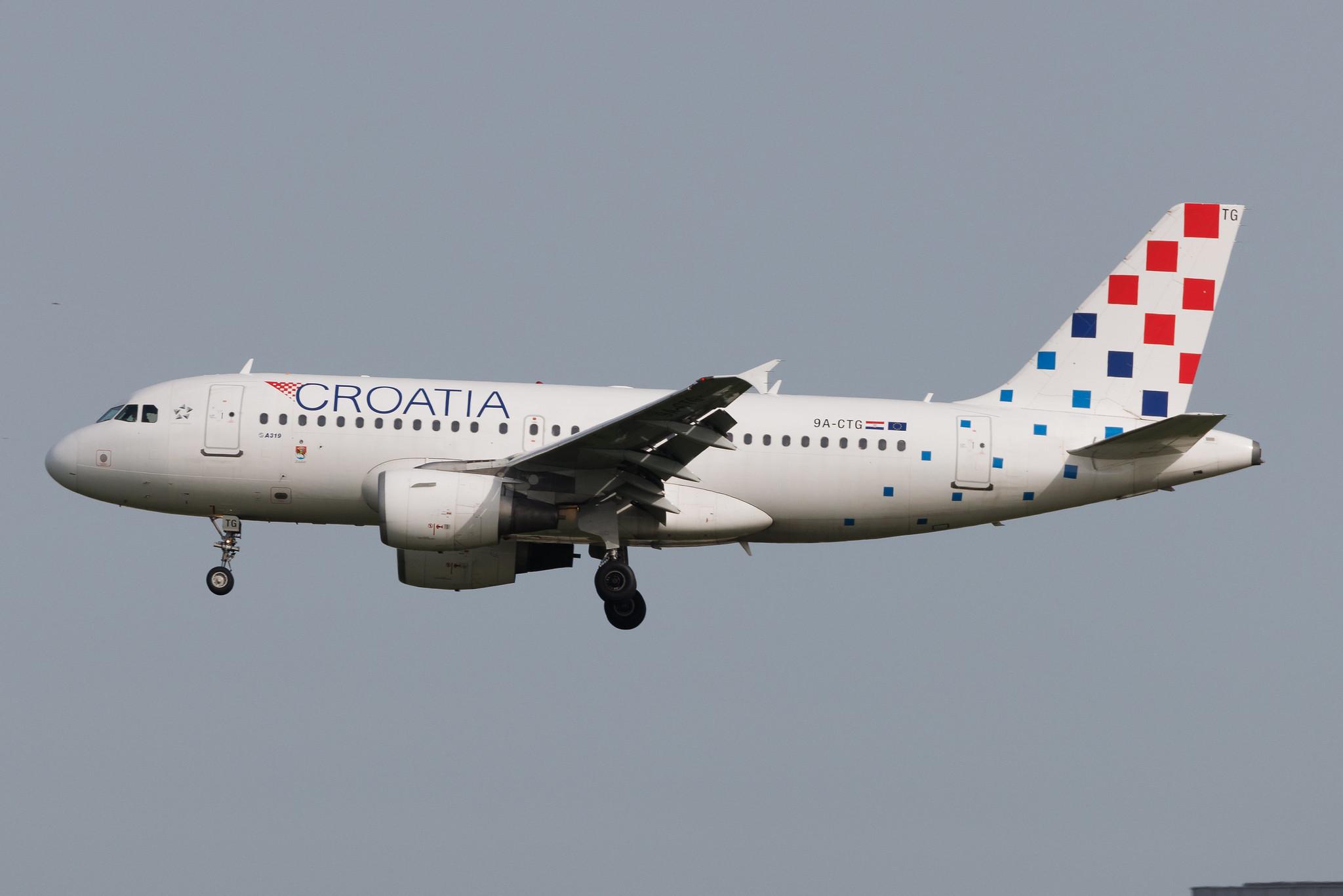 Frankfurt Airport: Croatia Airlines (OU / CTN) | Airbus A319-112 A319 | 9A-CTG | MSN 0767