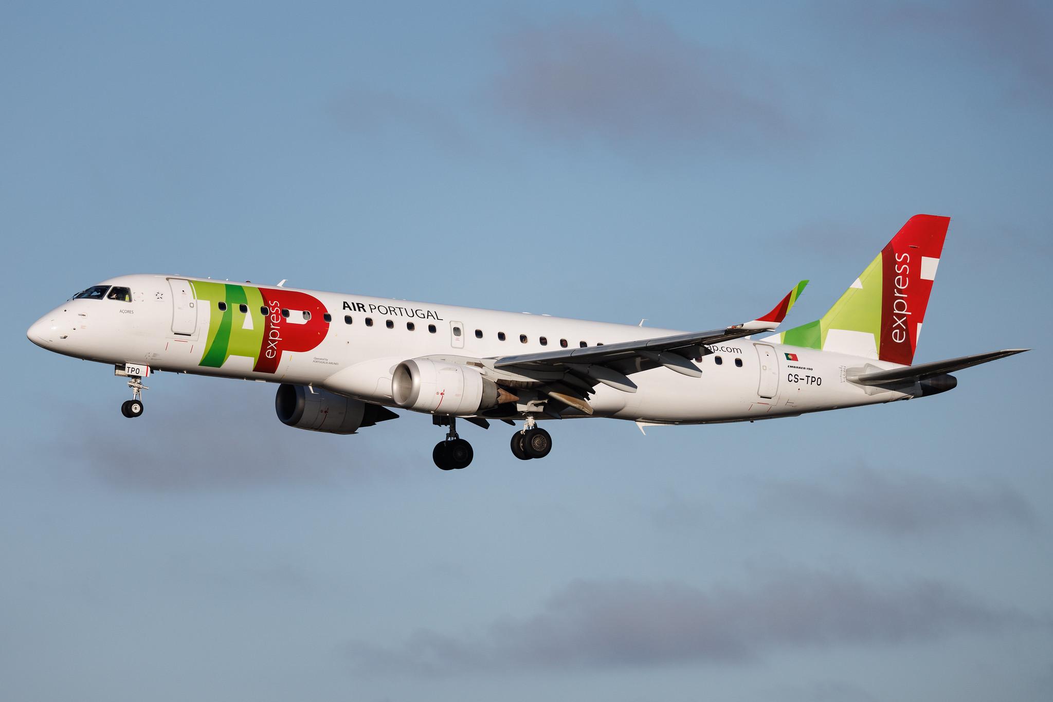 Hamburg Airport: TAP Express (TP / TAP) | Operator: Portugália Airlines | Embraer E190LR E190 | CS-TPO | MSN 19000432