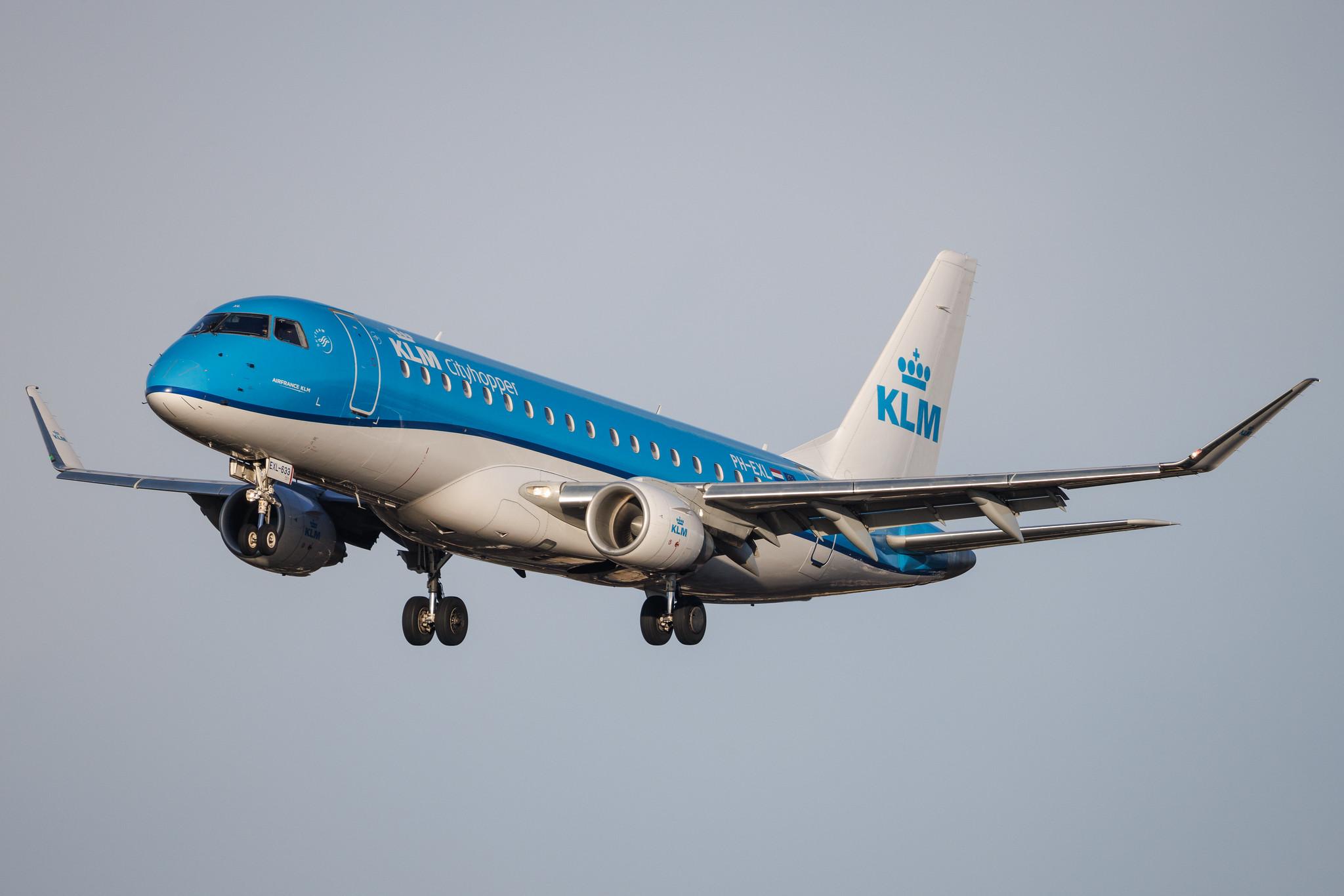Hamburg Airport: KLM (KL / KLM) | Operator: KLM Cityhopper | Embraer E175STD E75L | PH-EXL | MSN 17000633