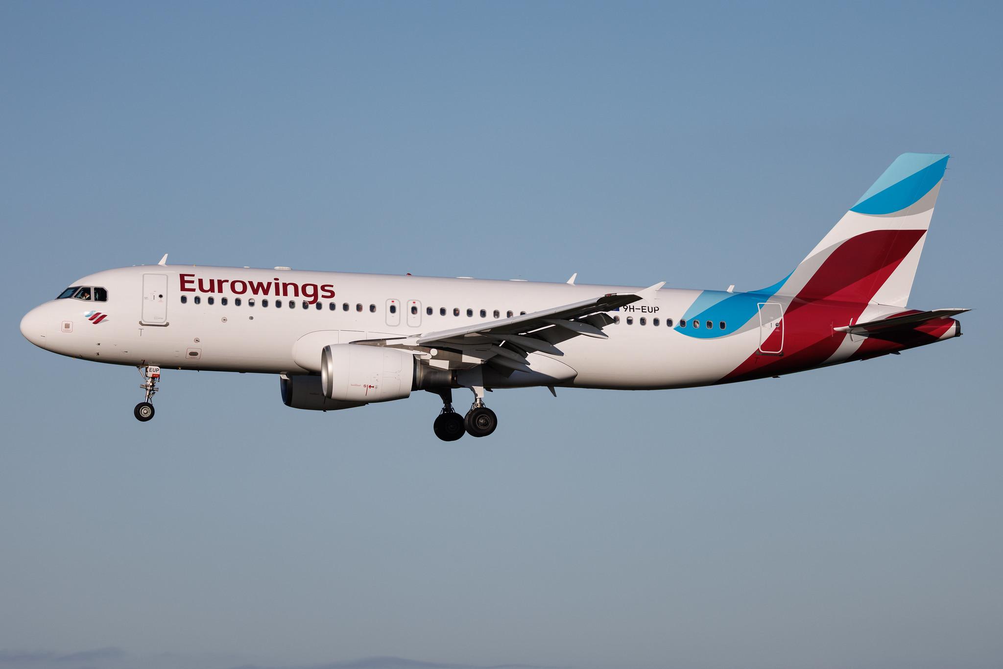 Hamburg Airport: Eurowings (EW / EWG) | Operator: Eurowings Europe |  Airbus A320-214 A320 | 9H-EUP | MSN 03540