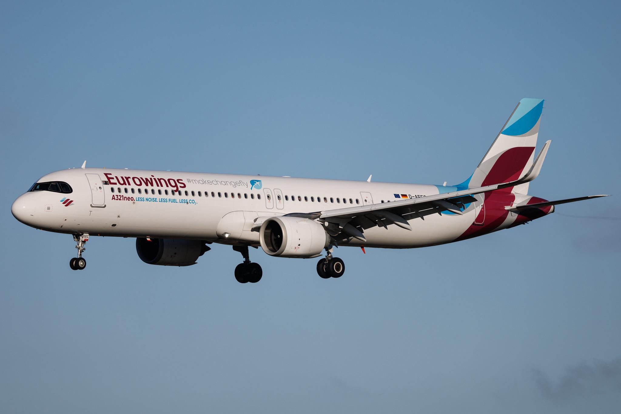 Hamburg Airport: Eurowings (EW / EWG) | Airbus A321-251NX A21N | D-AEEC | MSN 11594