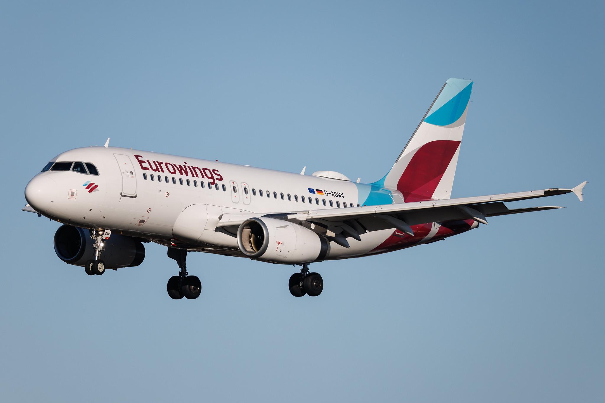 Hamburg Airport: Eurowings (EW / EWG) | Airbus A319-132 A319 | D-AGWV | MSN 5467