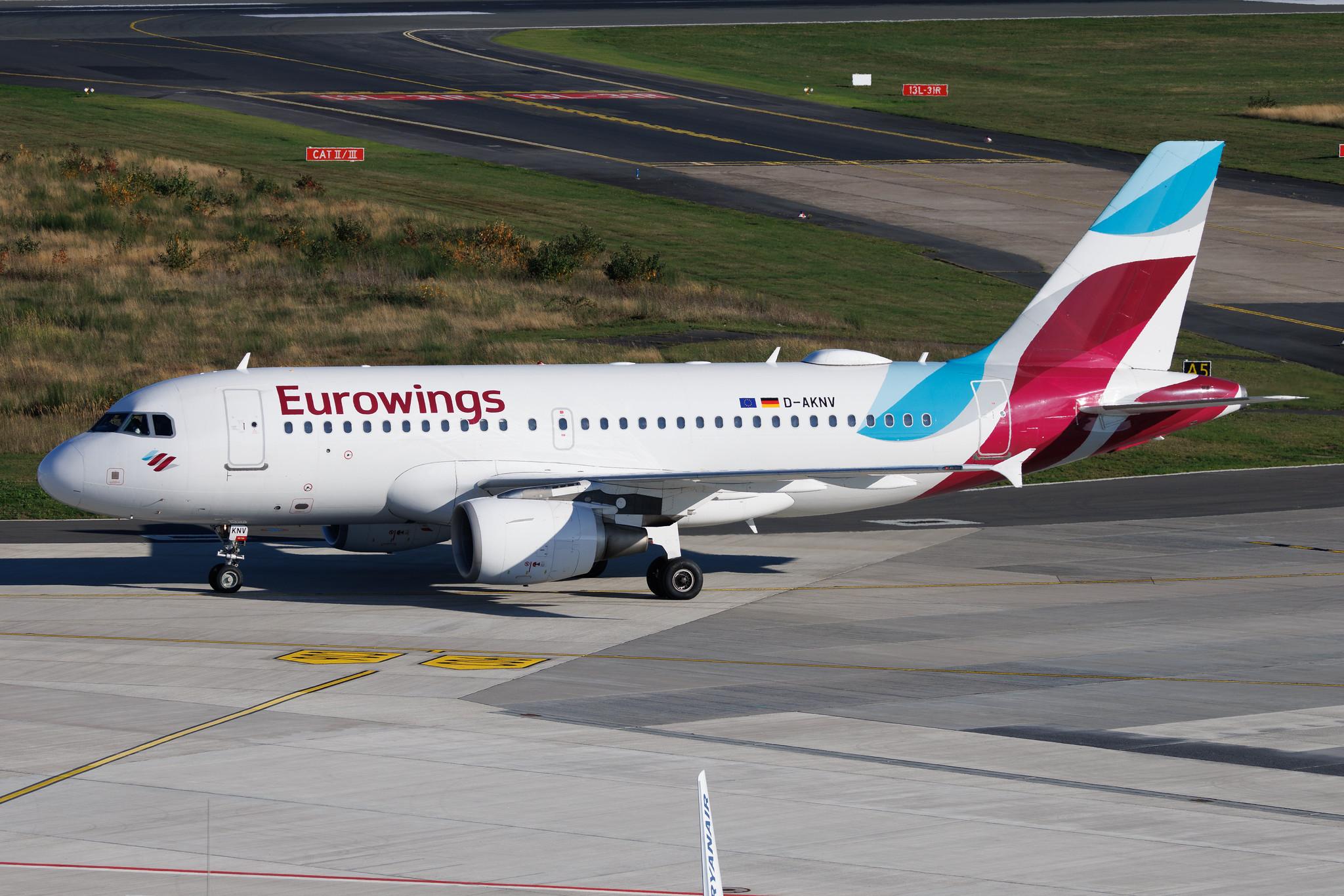 Köln Bonn Airport: Eurowings (EW / EWG) | Airbus A319-112 A319 | D-AKNV | MSN 2632