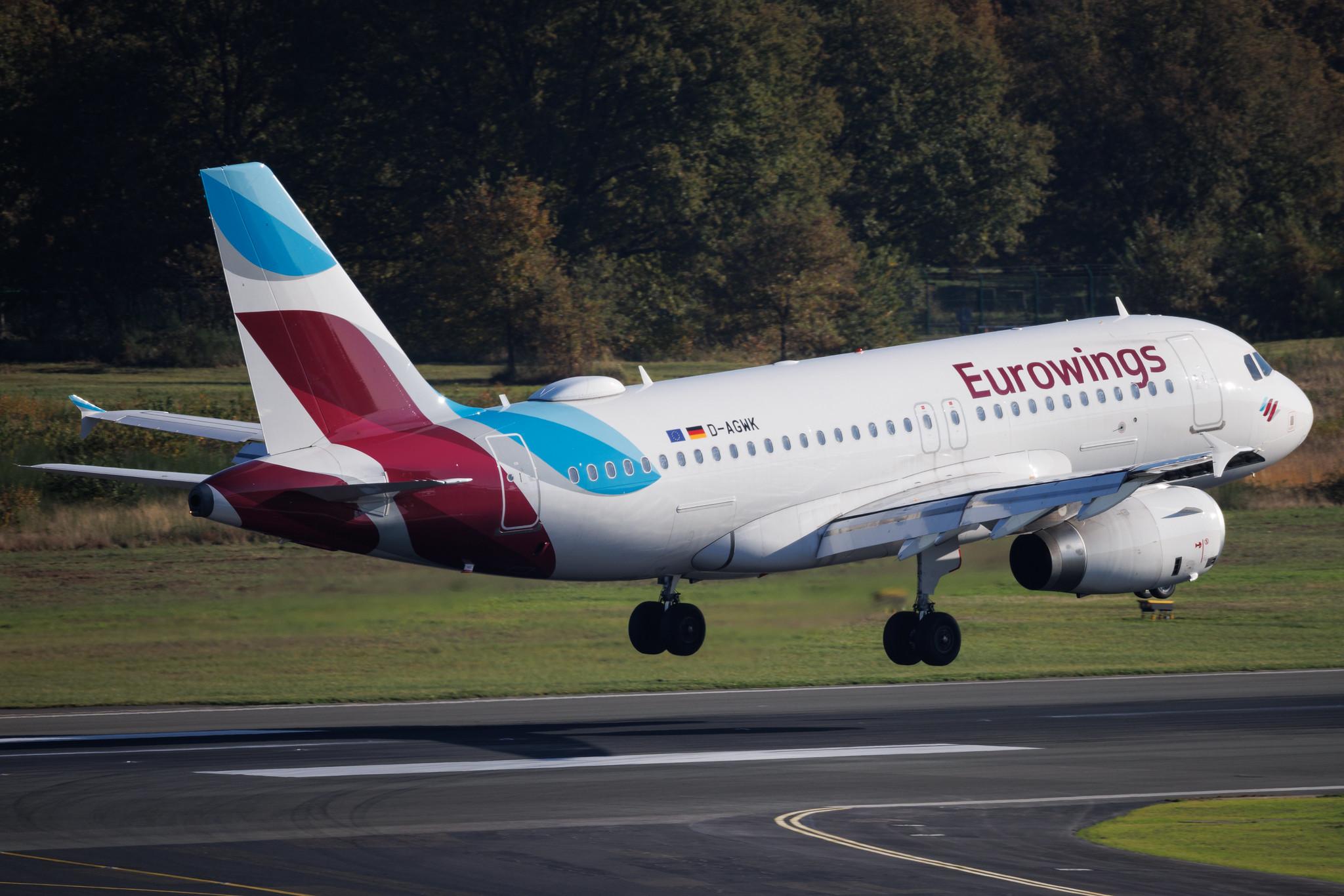 Köln Bonn Airport: Eurowings (EW / EWG) | Airbus A319-132 A319 | D-AGWK | MSN 3500